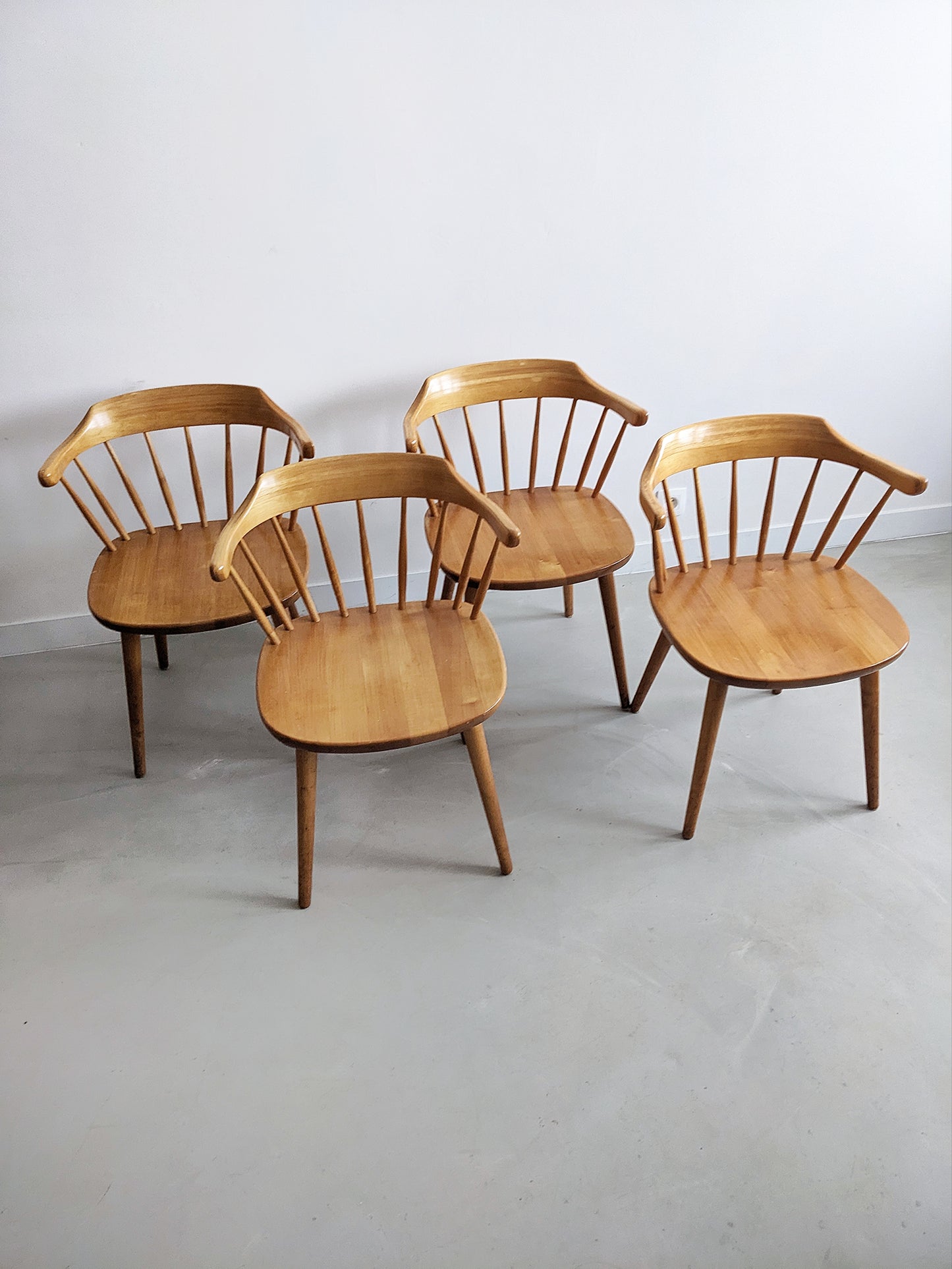 Set of 4 'Småland' Dining Chairs by Yngve Ekström for Stolab 1960's