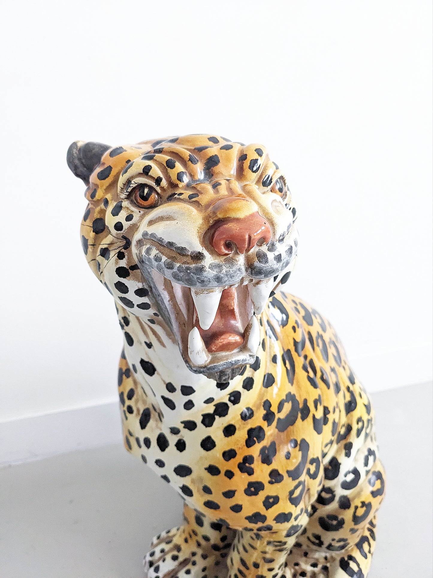 Ceramic Leopard Statue 1960's