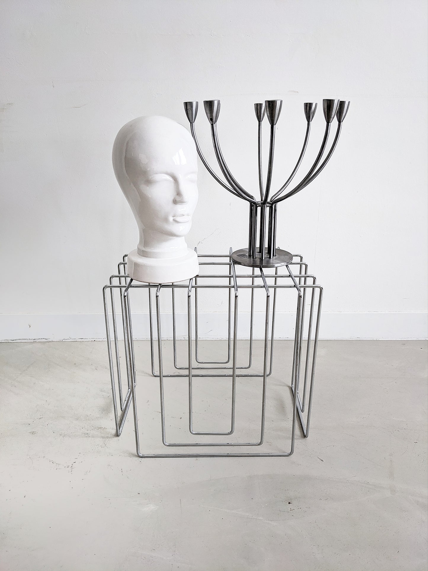 Chrome Plated 'Paper Collector' by Willi Glaeser for Thomas Merlo 1980s