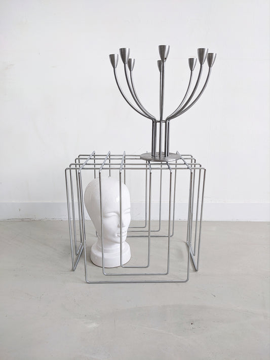 Chrome Plated 'Paper Collector' by Willi Glaeser for Thomas Merlo 1980s