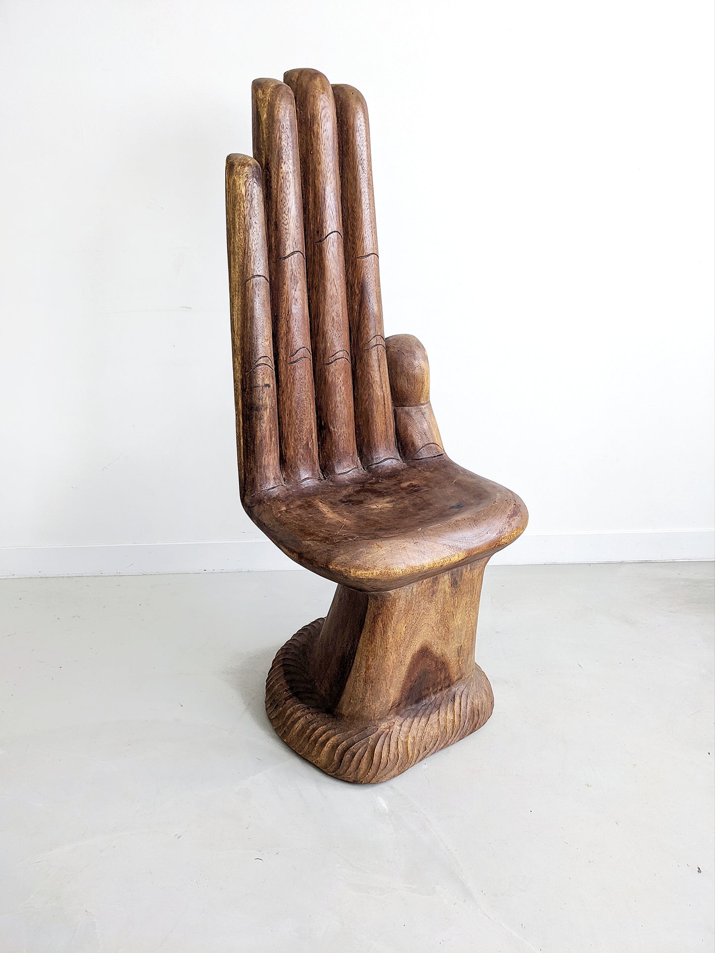 Handcarved Suar Wood Hand Dining Chair 1970's