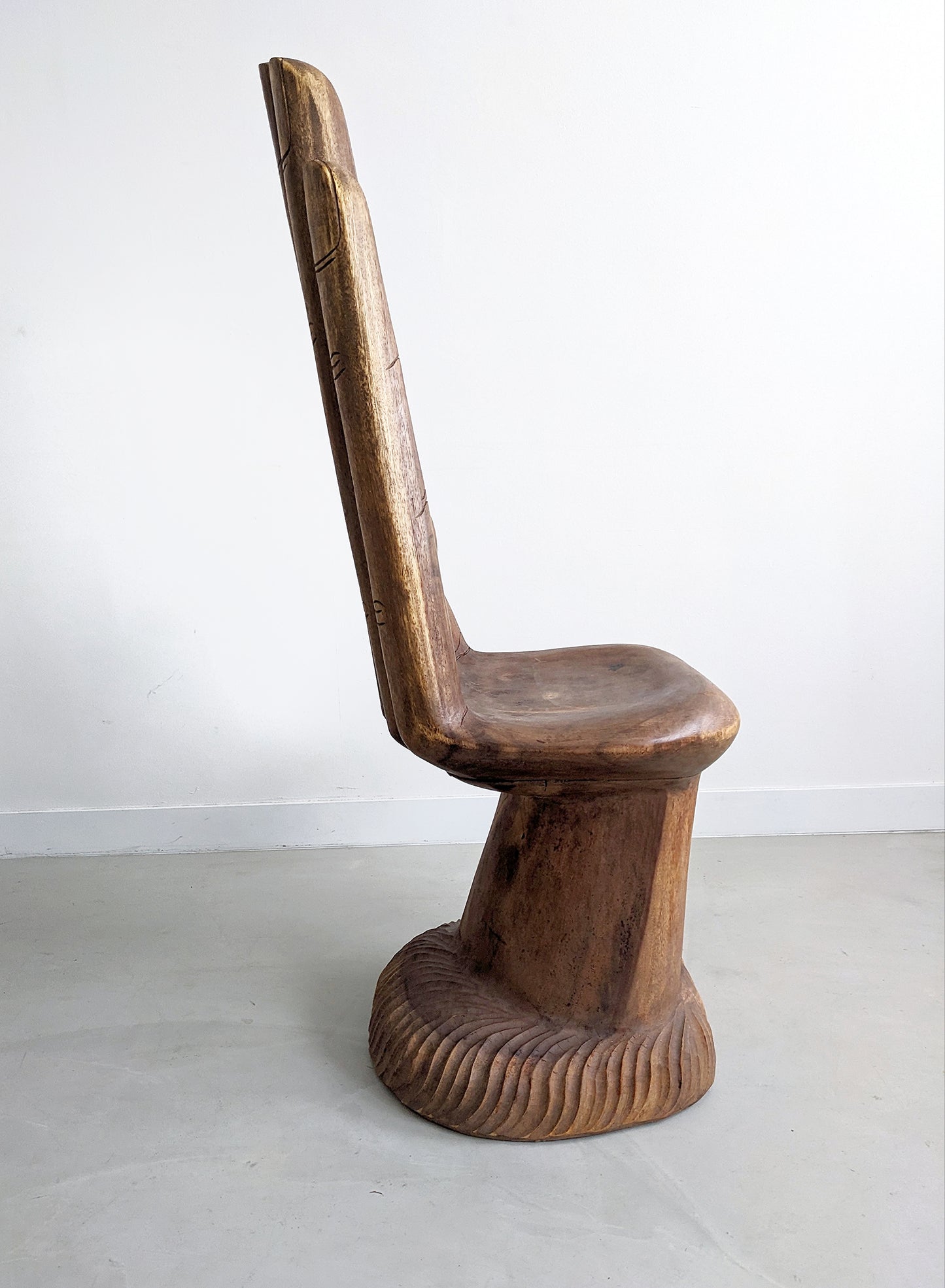 Handcarved Suar Wood Hand Dining Chair 1970's