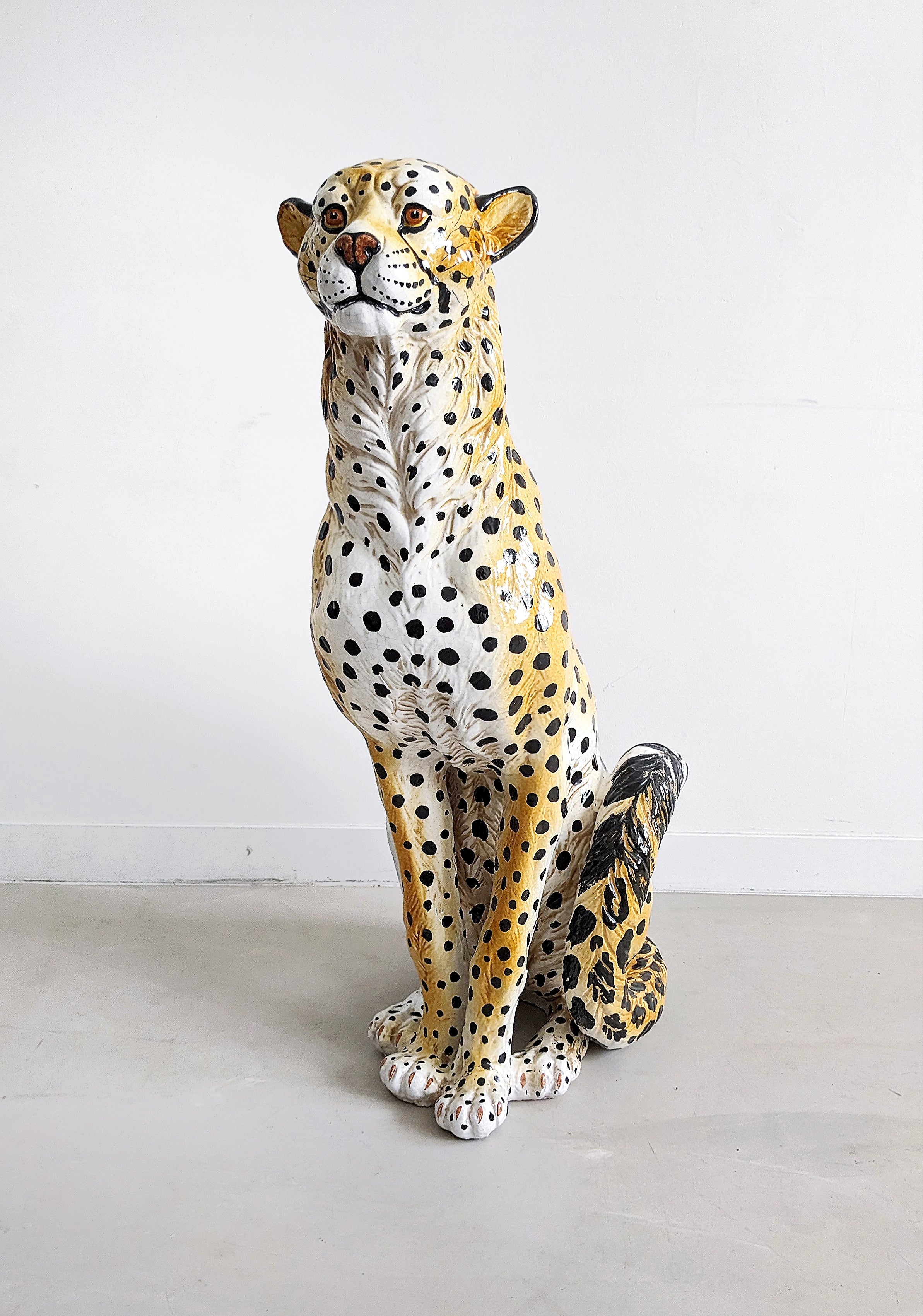 XL Ceramic Leopard Statue 1960's – VintageVonk