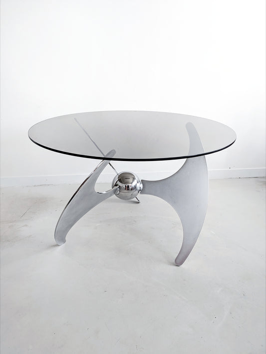 Adjustable Dining/Coffee Table by Luciano Campanini for Cama 1970s