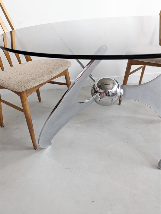 Adjustable Dining/Coffee Table by Luciano Campanini for Cama 1970s