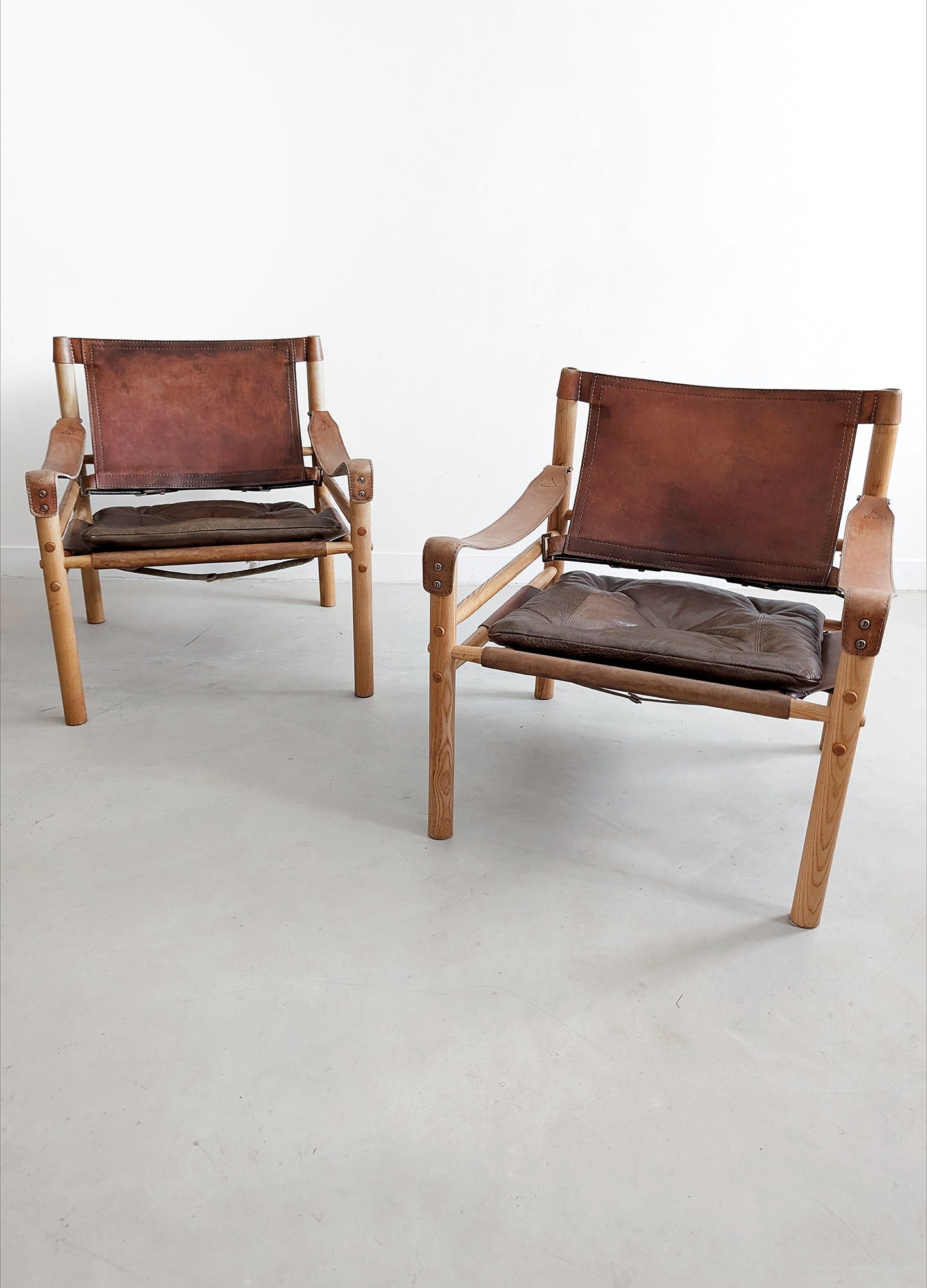 Set of 2 'Sirocco' Safari Chairs by Arne Norell 1960s