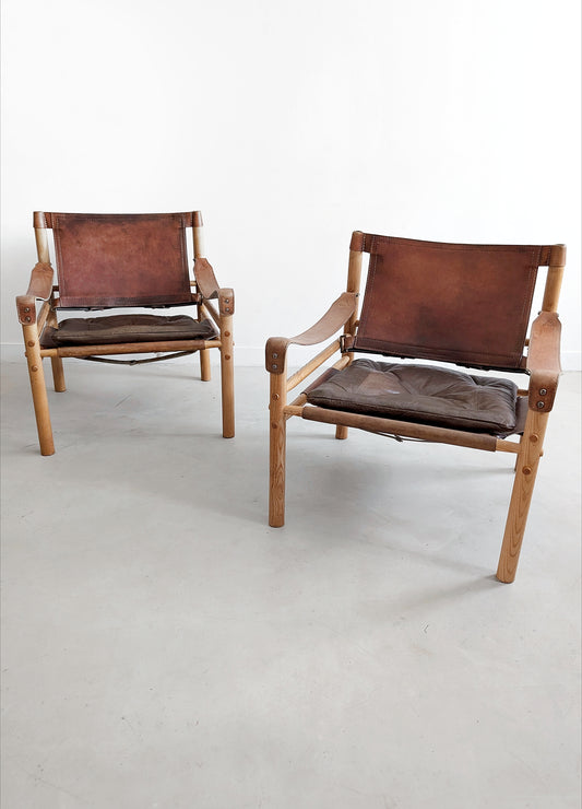 Set of 2 'Sirocco' Safari Chairs by Arne Norell 1960s