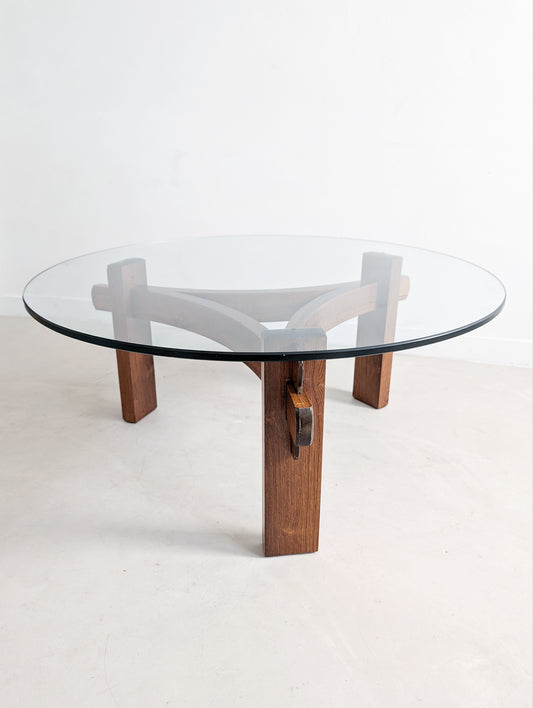 Brutalist Rosewood Coffee Table 1970s
