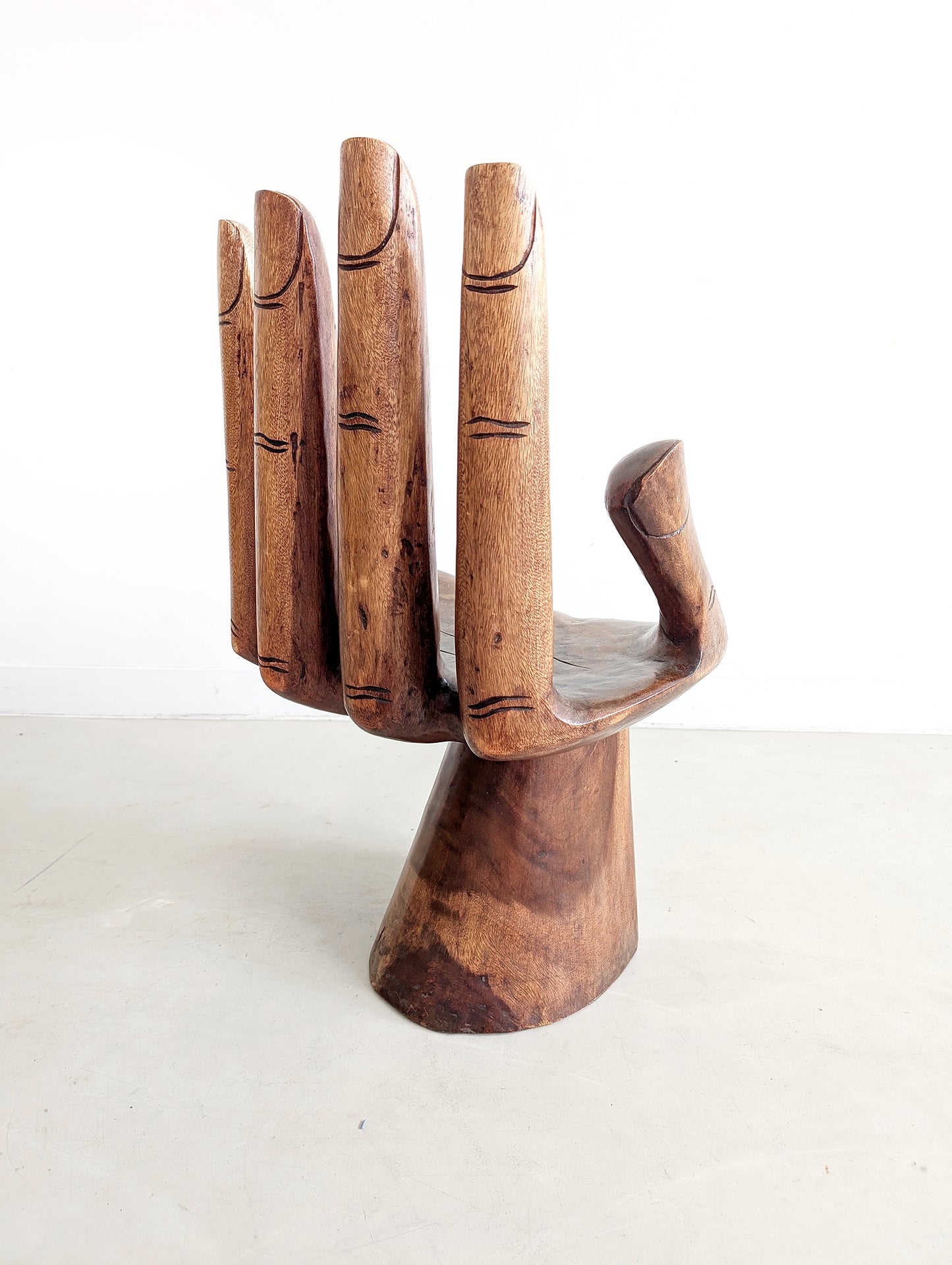 Handcarved Suar Wood Hand Chair 1970's