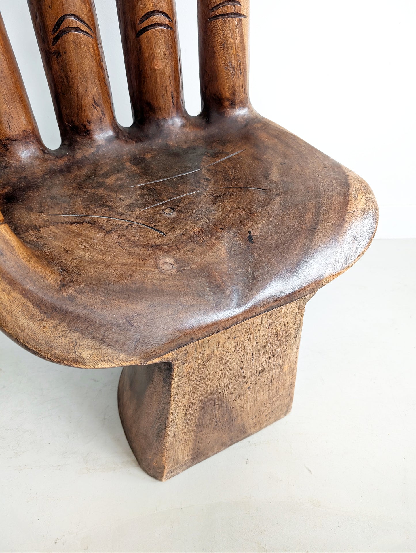 Handcarved Suar Wood Hand Chair 1970's
