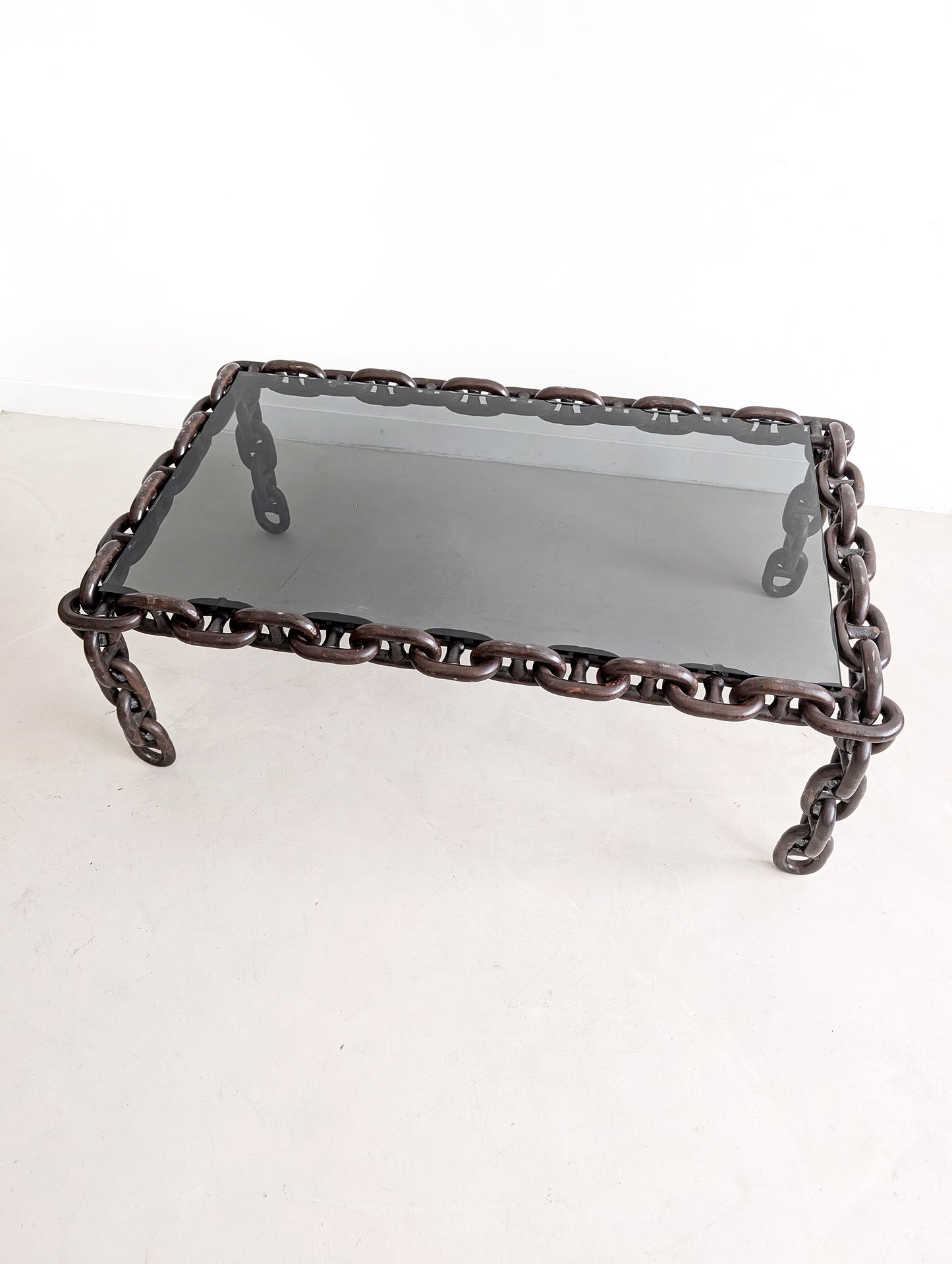 Brutalist Chain Link Coffee Table 1970s