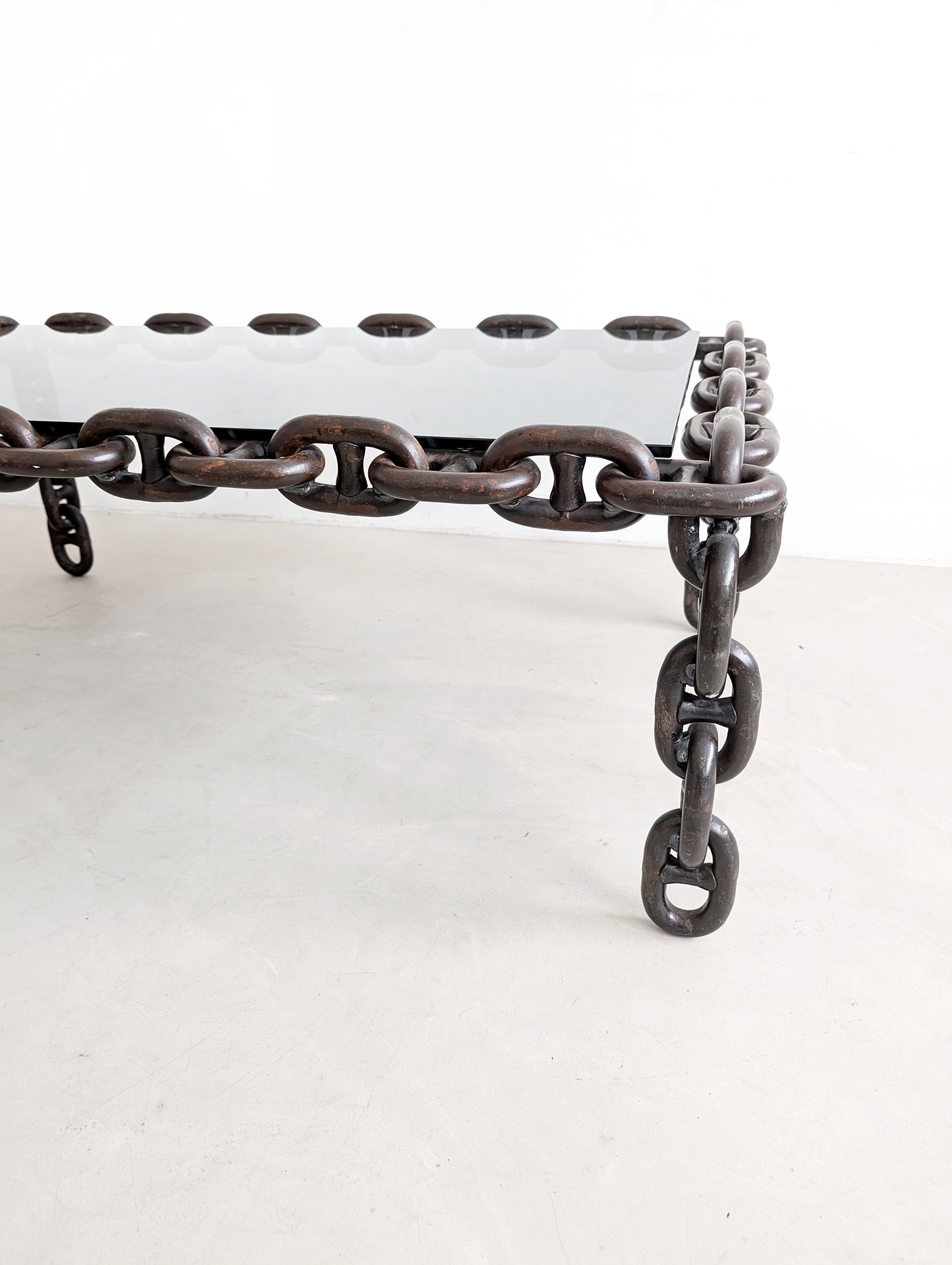 Brutalist Chain Link Coffee Table 1970s
