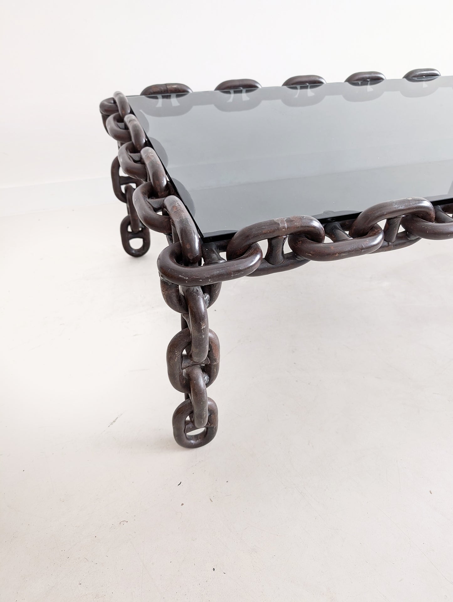 Brutalist Chain Link Coffee Table 1970s