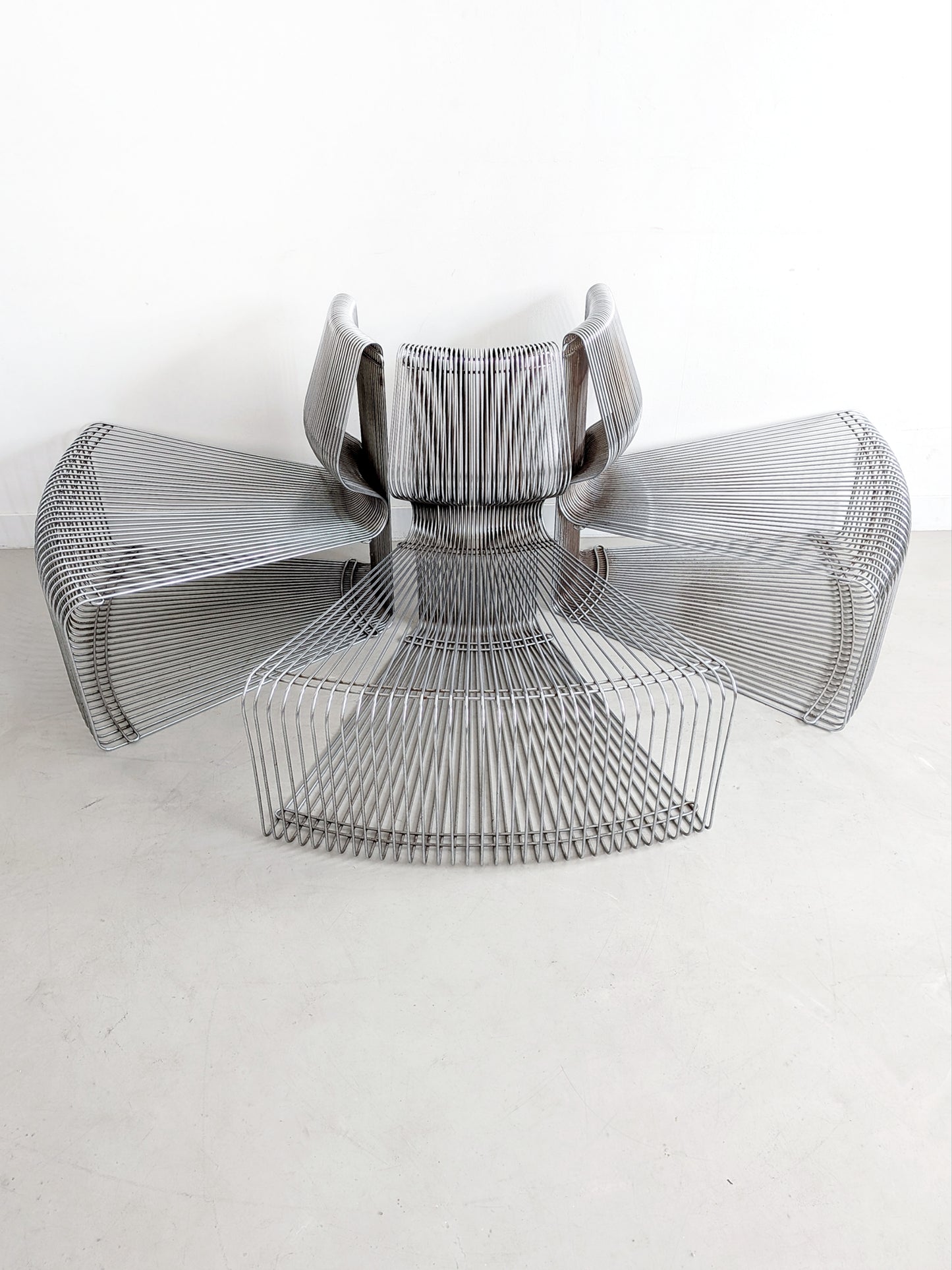 Set of 3 Pantonova 'Concave' Seating Elements by Verner Panton 1980s