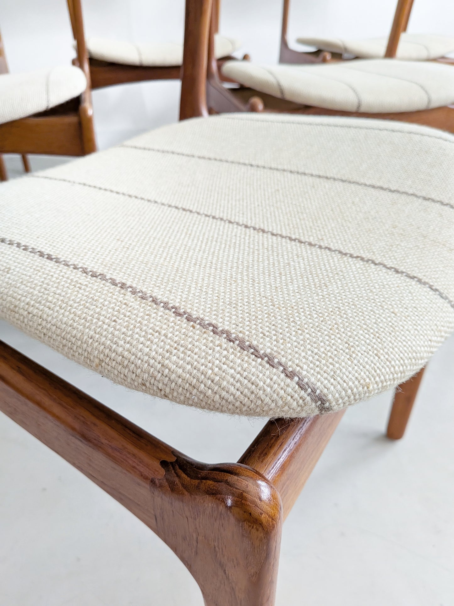 Set of 6 'Model 49' Dining Chairs by Erik Buck for Oddense Maskinsnedkeri 1960's