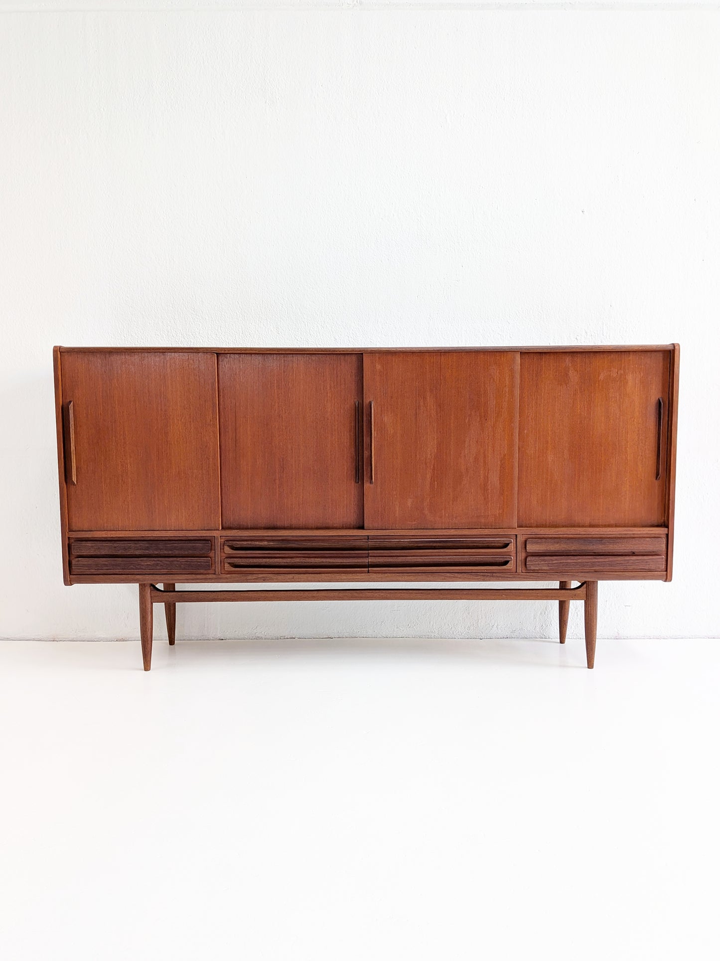 Danish Midcentury Modern Teakwood Highboard 1960s