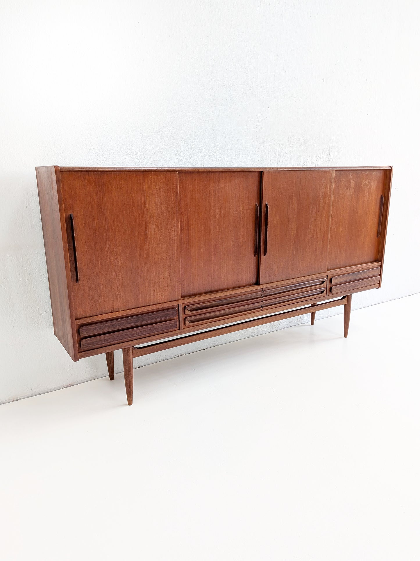 Danish Midcentury Modern Teakwood Highboard 1960s