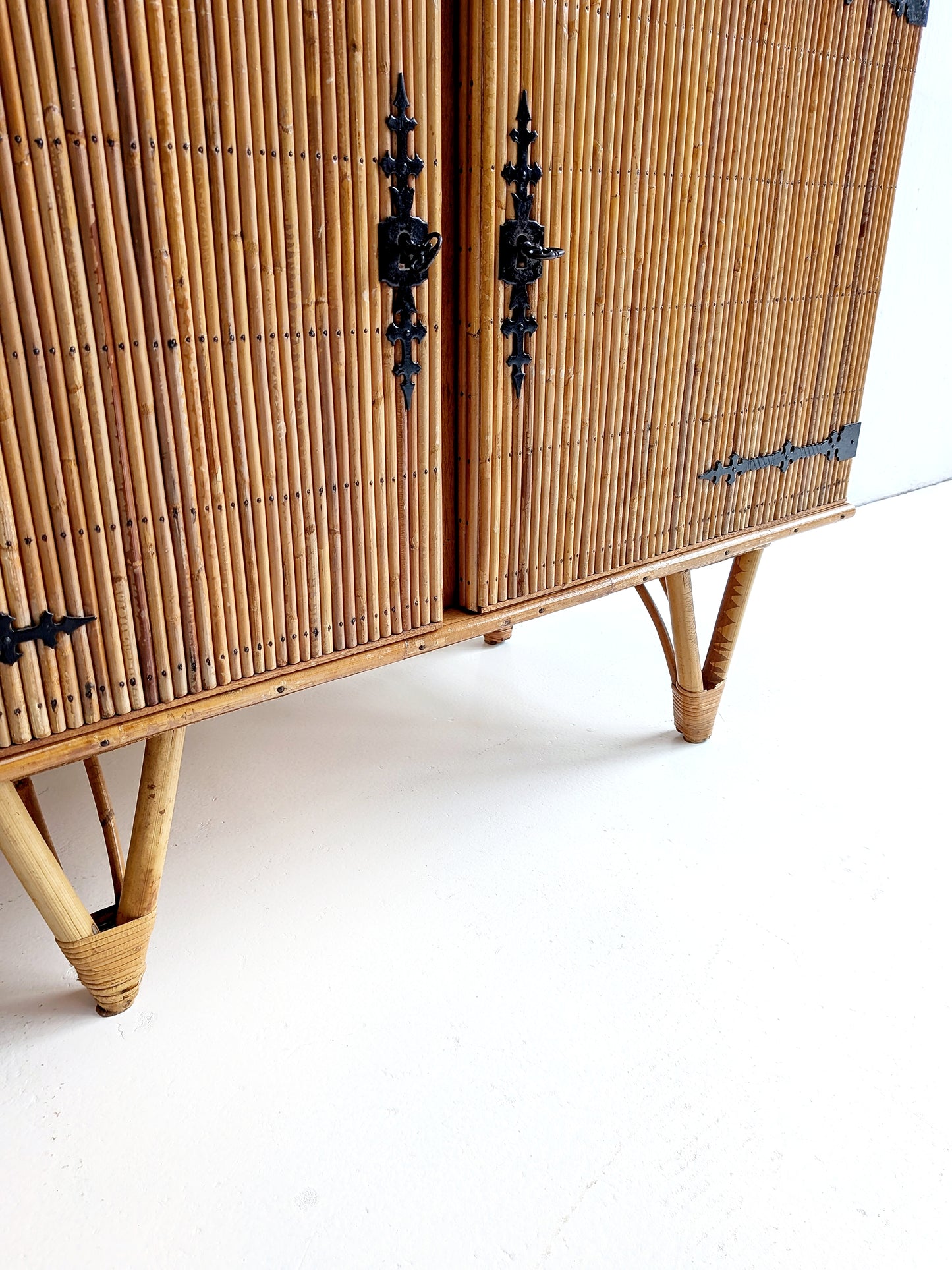 French Rattan Sideboard 1960s