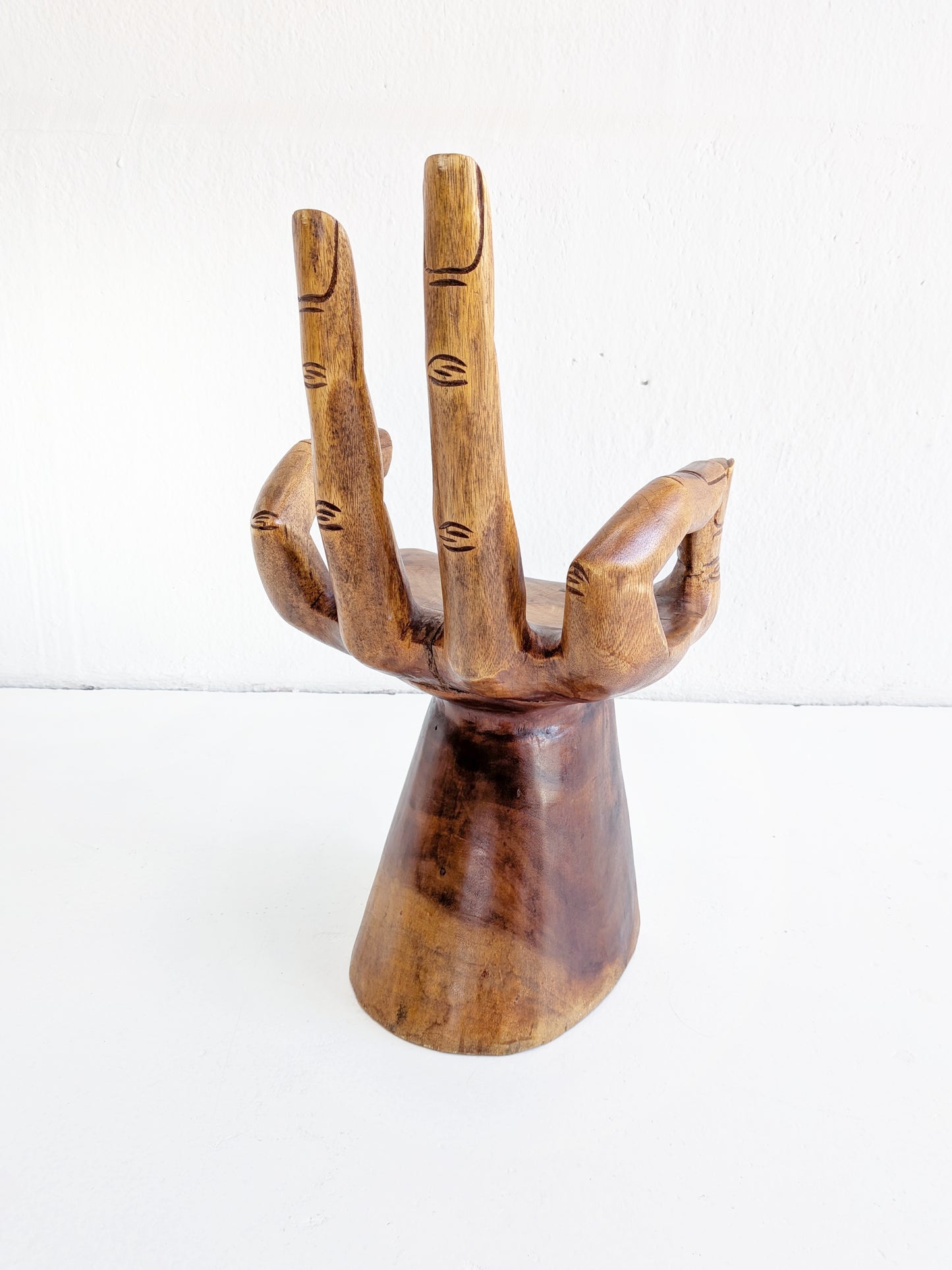 Suar Wood Hand Shaped Side Table 1970s