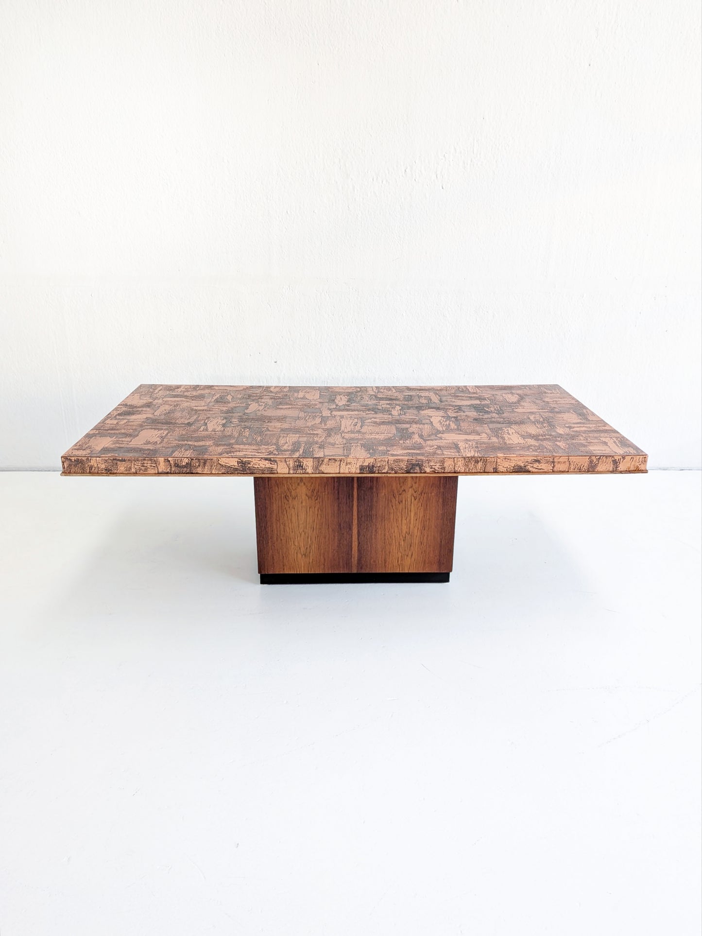 Brutalist Copper Plated Coffee Table by Heinz Lilienthal 1970s