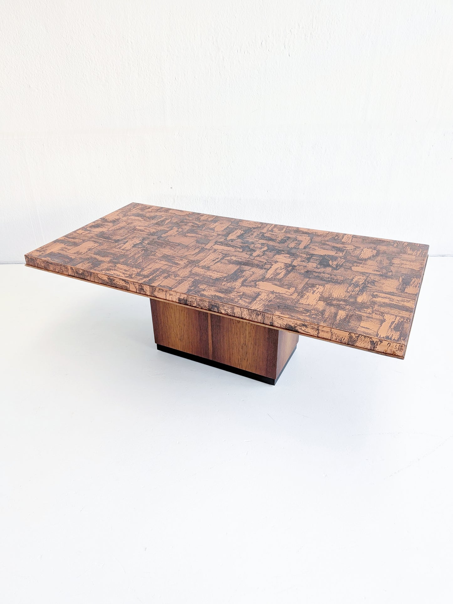 Brutalist Copper Plated Coffee Table by Heinz Lilienthal 1970s