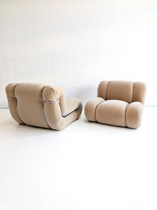 Set of 2 'Velasquez' Lounge Chairs by Rino Maturi for Mimo Padova 1970s
