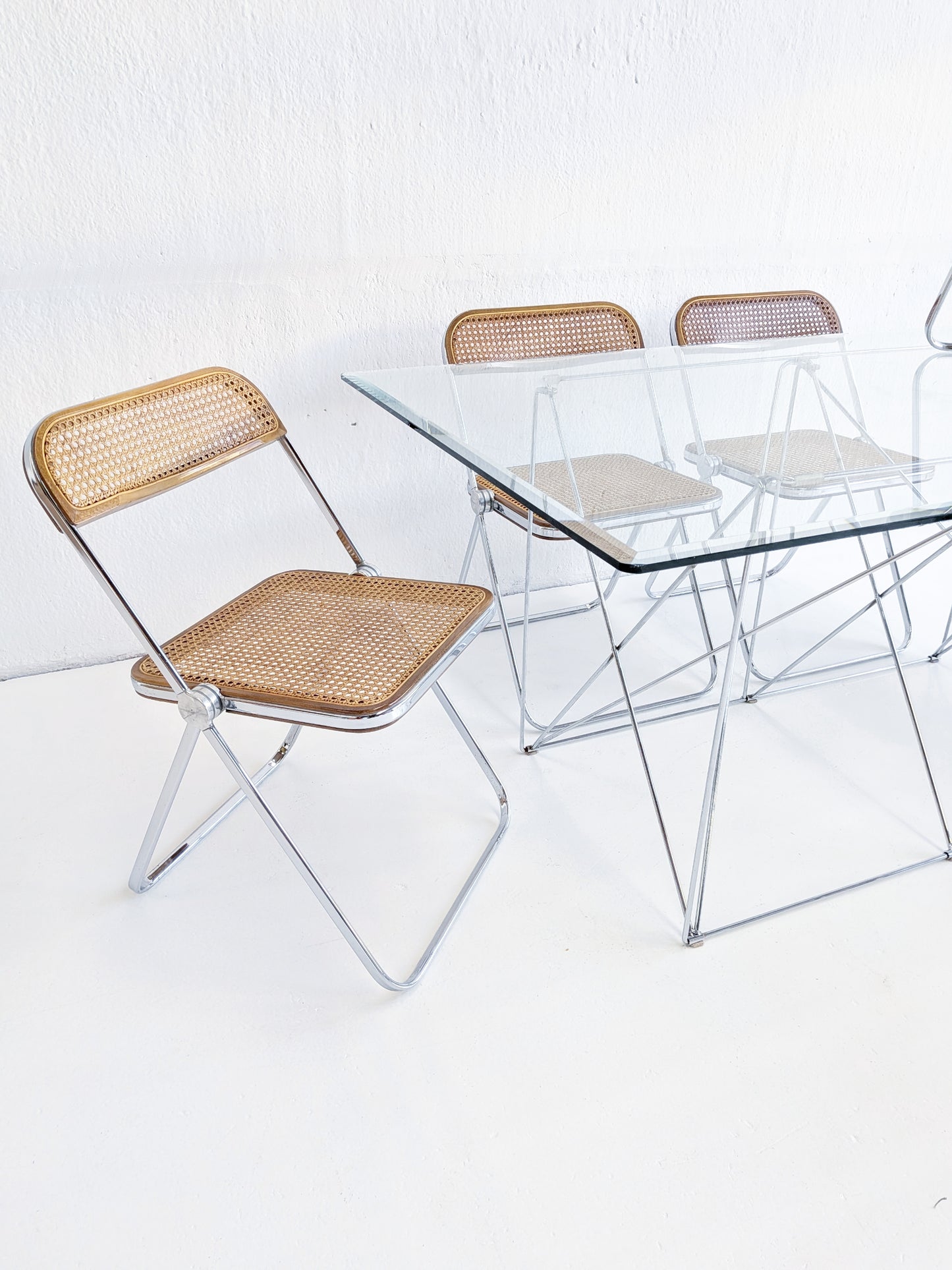 Set of 6 'Plia' Folding Chairs by Giancarlo Piretti for Anonima Castelli 1970s