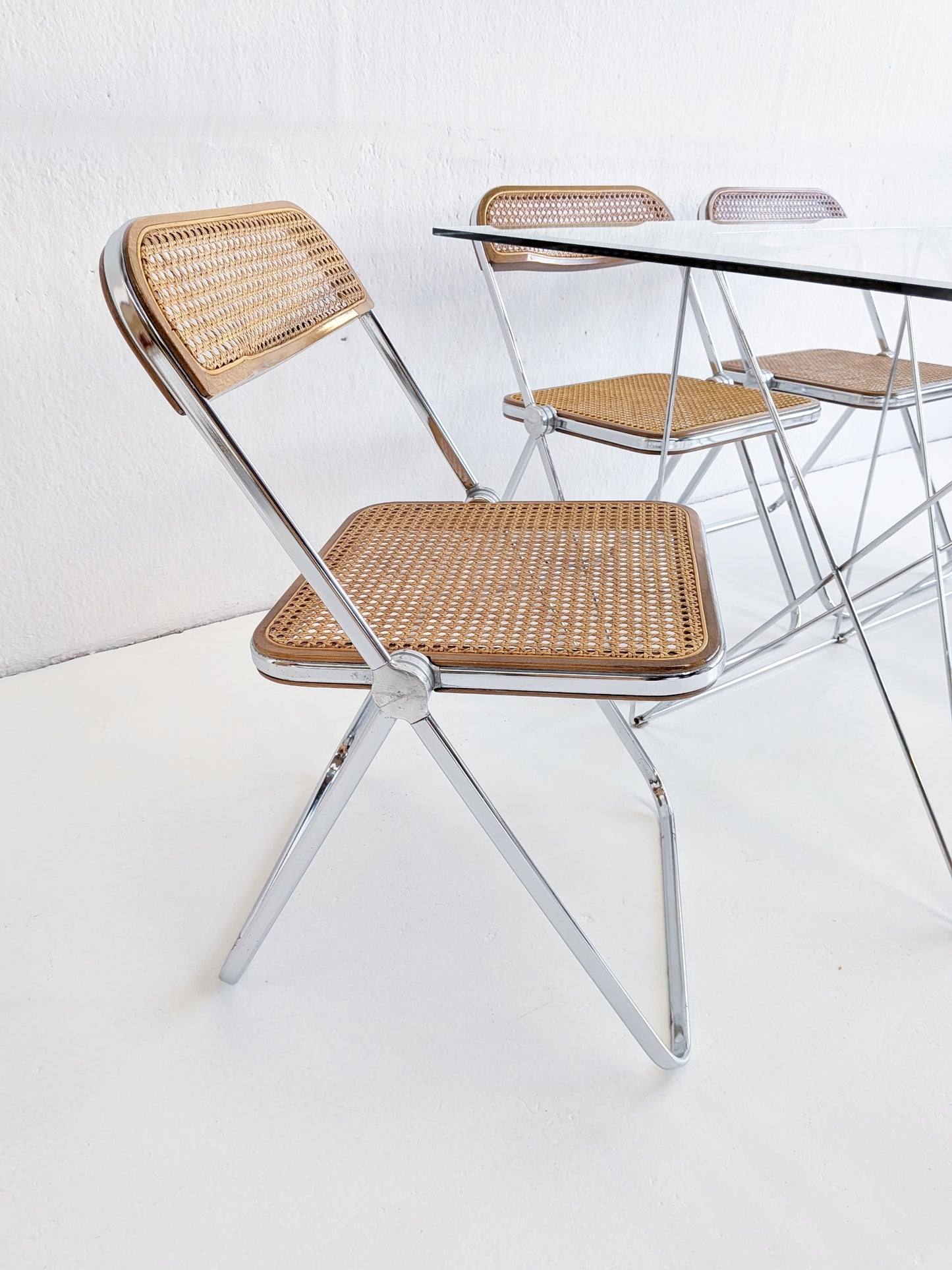 Set of 6 'Plia' Folding Chairs by Giancarlo Piretti for Anonima Castelli 1970s