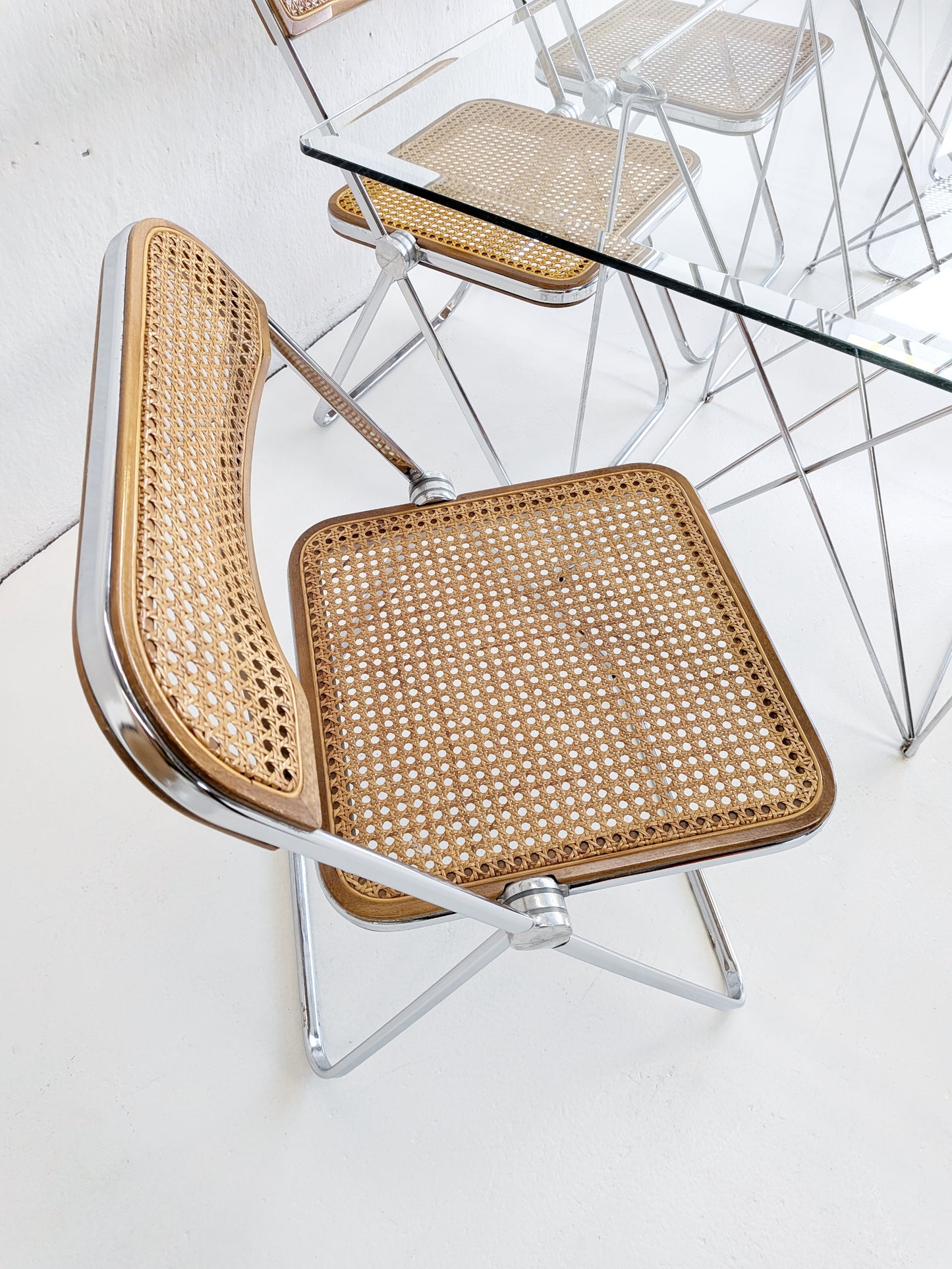 Set of 6 'Plia' Folding Chairs by Giancarlo Piretti for Anonima Castelli 1970s