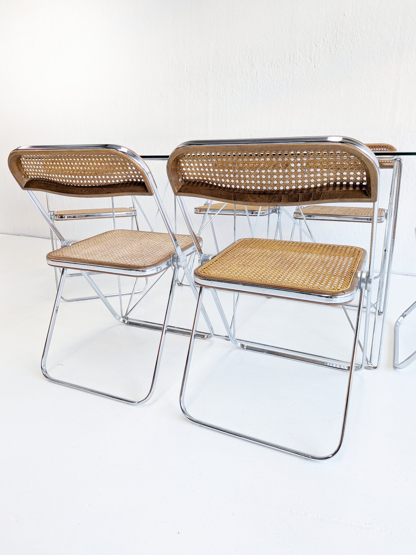 Set of 6 'Plia' Folding Chairs by Giancarlo Piretti for Anonima Castelli 1970s