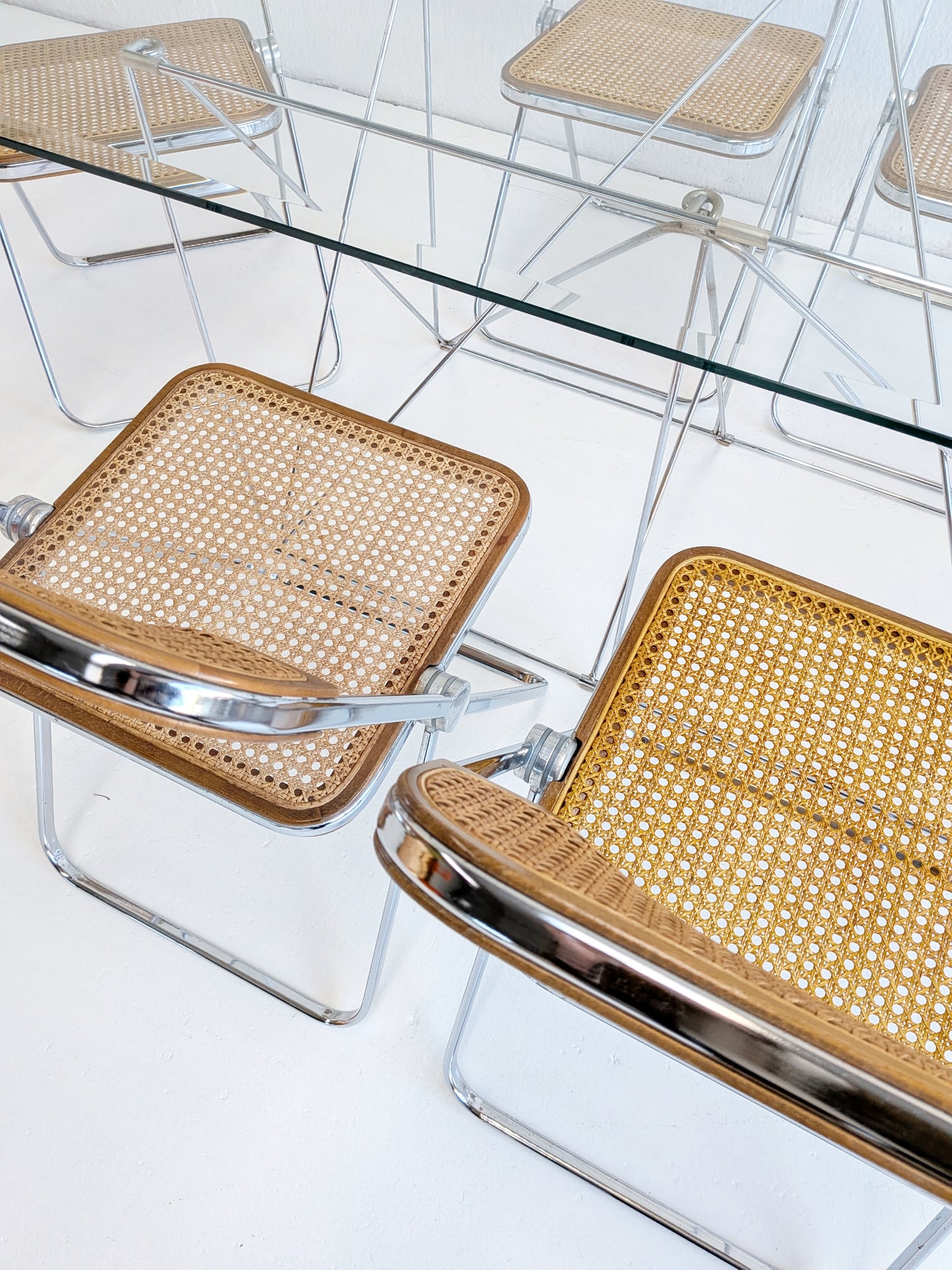 Set of 6 'Plia' Folding Chairs by Giancarlo Piretti for Anonima Castelli 1970s