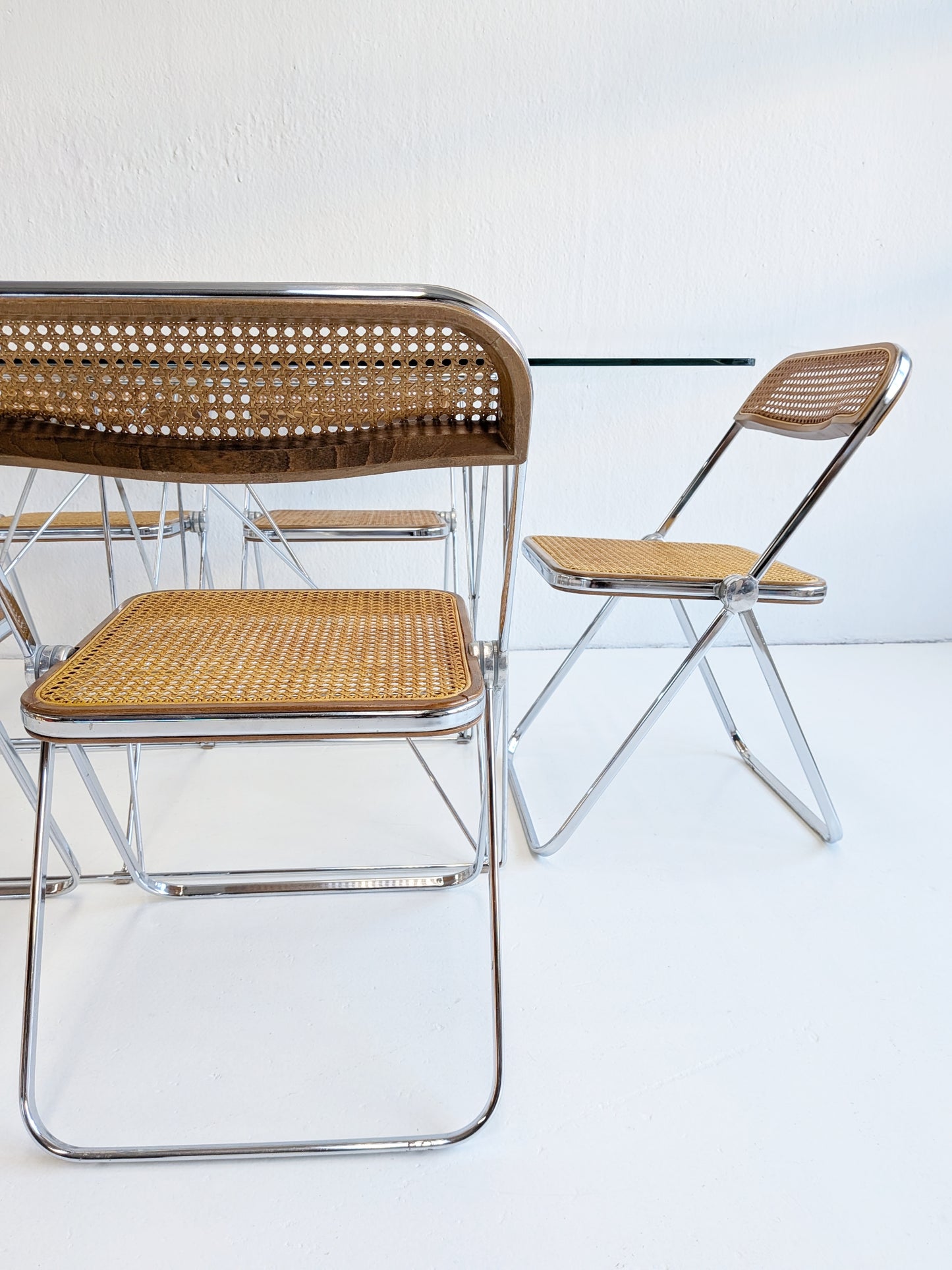 Set of 6 'Plia' Folding Chairs by Giancarlo Piretti for Anonima Castelli 1970s