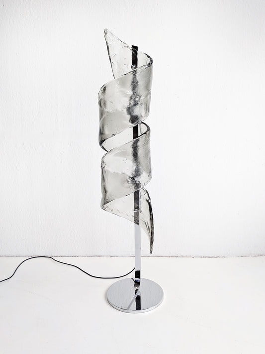 Murano Glass Floor Lamp 'Spiral' by Mazzega 1970s
