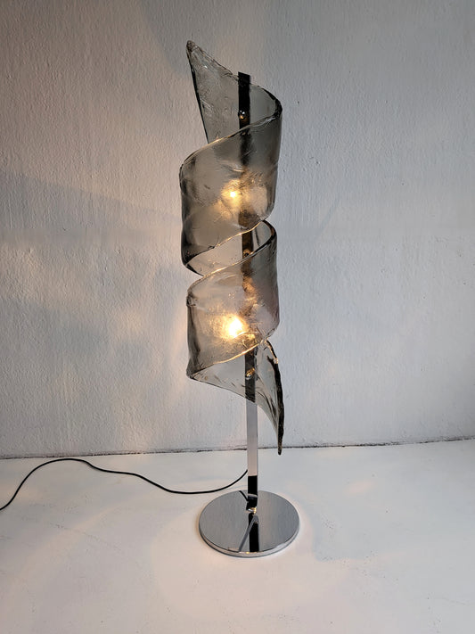Murano Glass Floor Lamp 'Spiral' by Mazzega 1970s