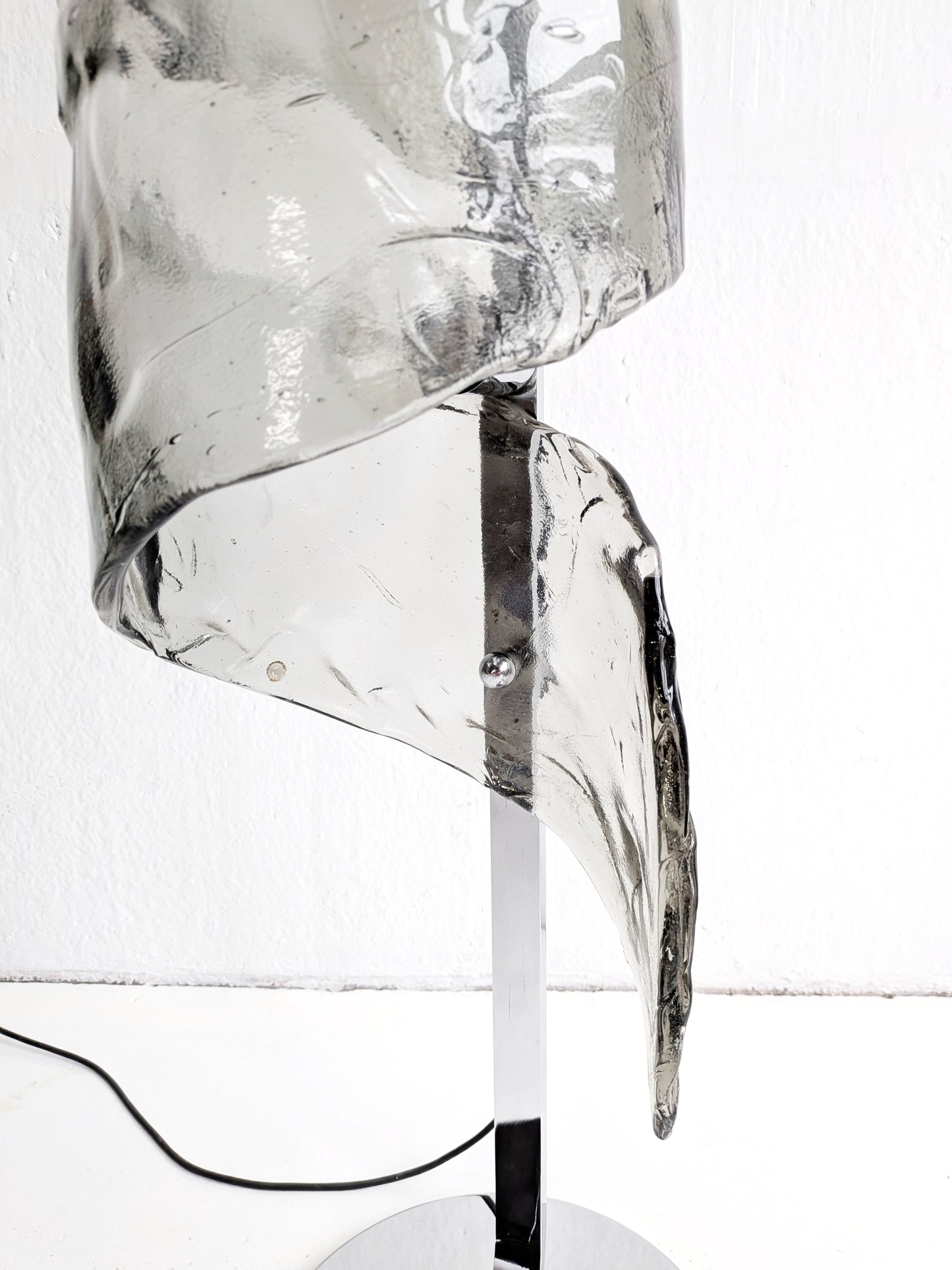 Murano Glass Floor Lamp 'Spiral' by Mazzega 1970s