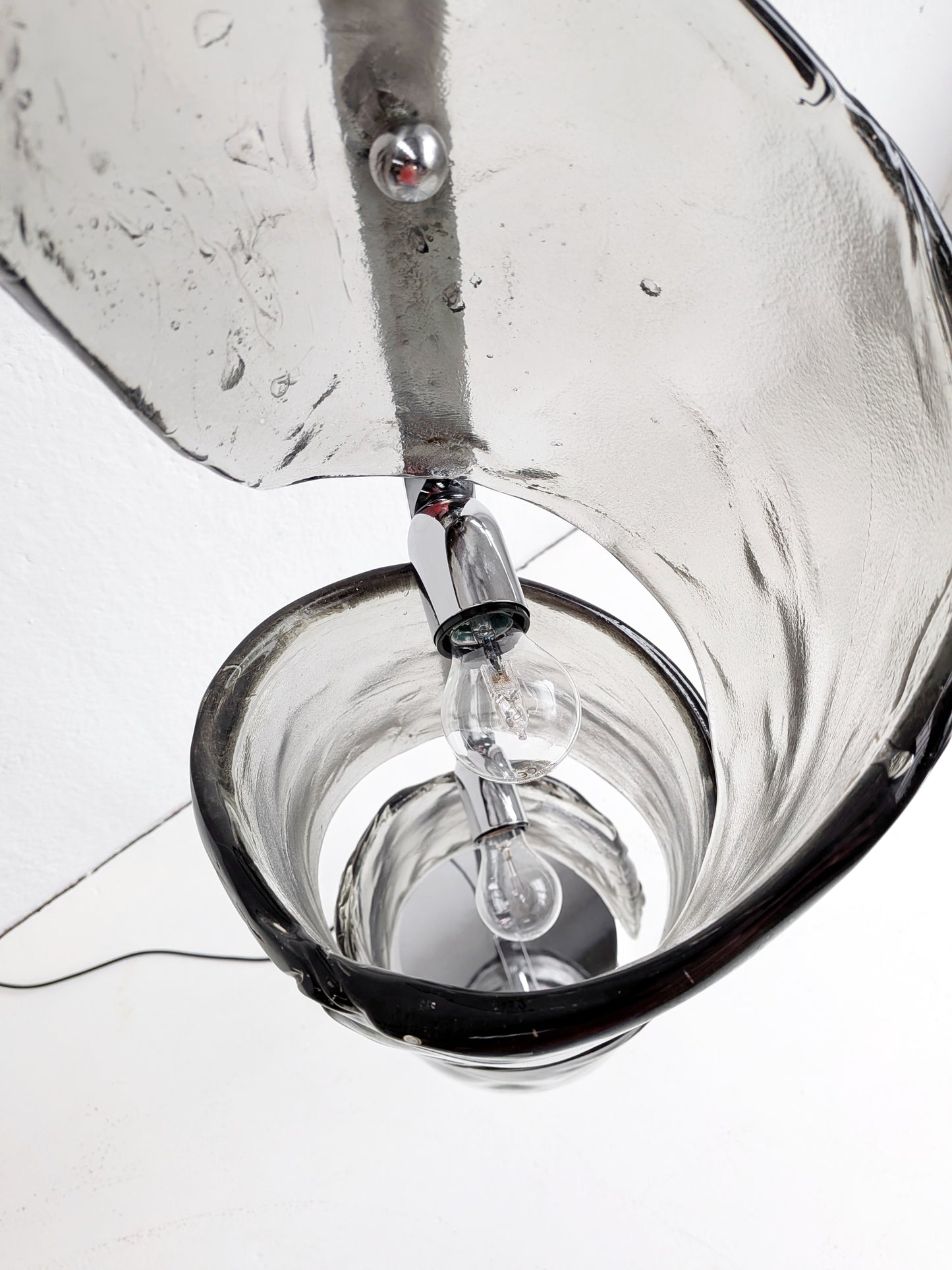 Murano Glass Floor Lamp 'Spiral' by Mazzega 1970s