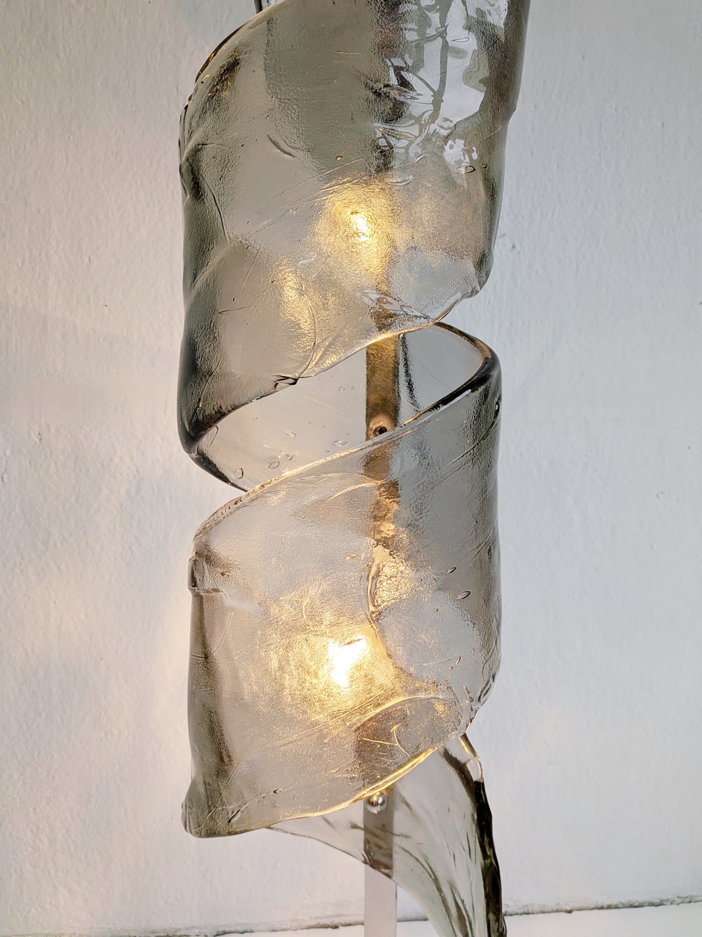 Murano Glass Floor Lamp 'Spiral' by Mazzega 1970s