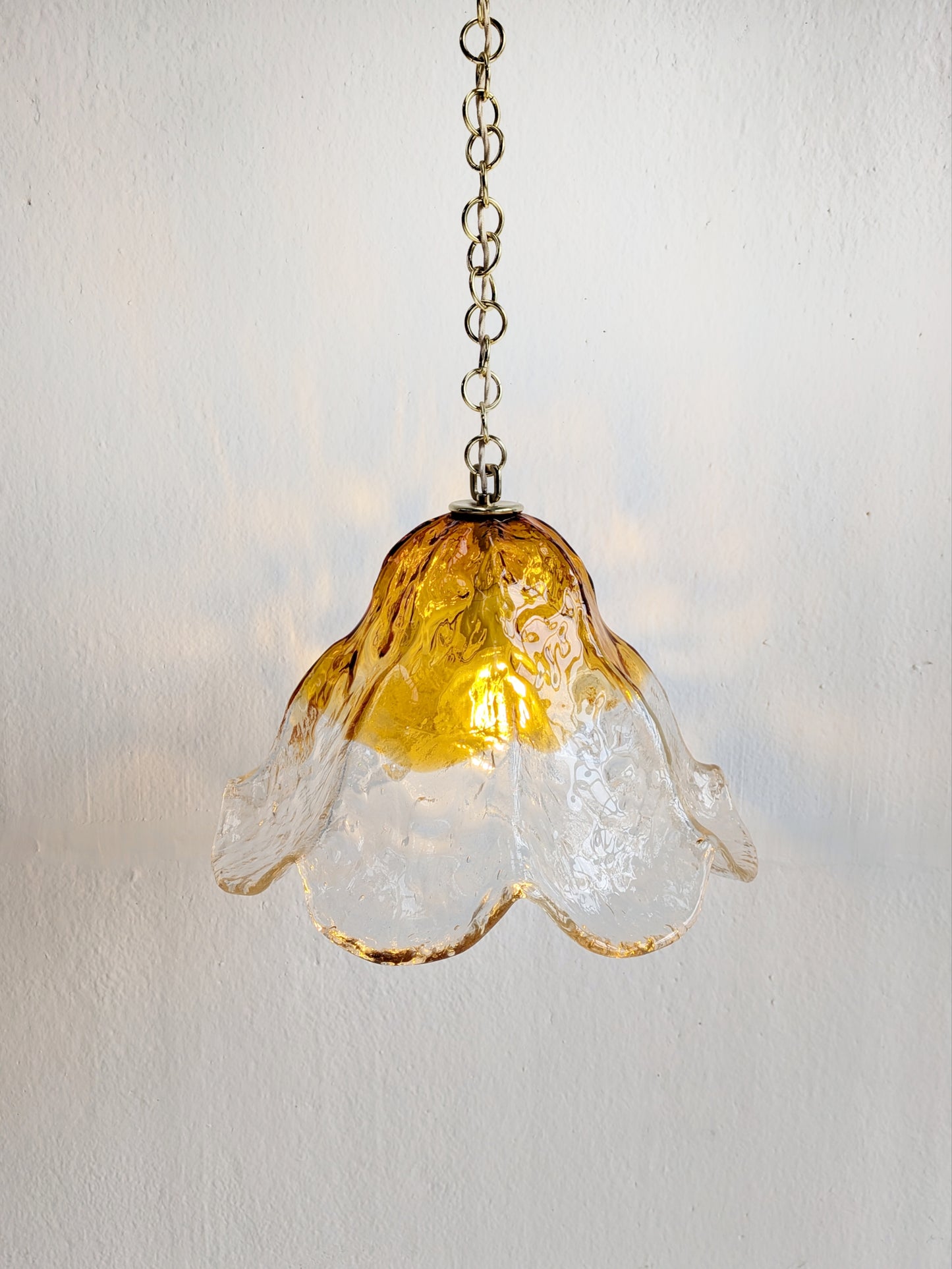 Murano Glass Flower Chandelier 1970s