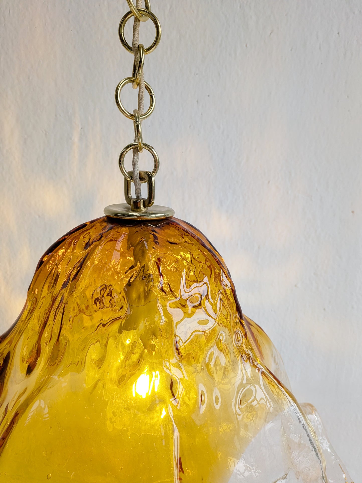 Murano Glass Flower Chandelier 1970s