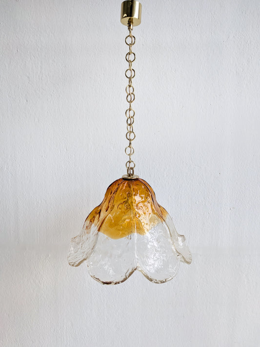Murano Glass Flower Chandelier 1970s