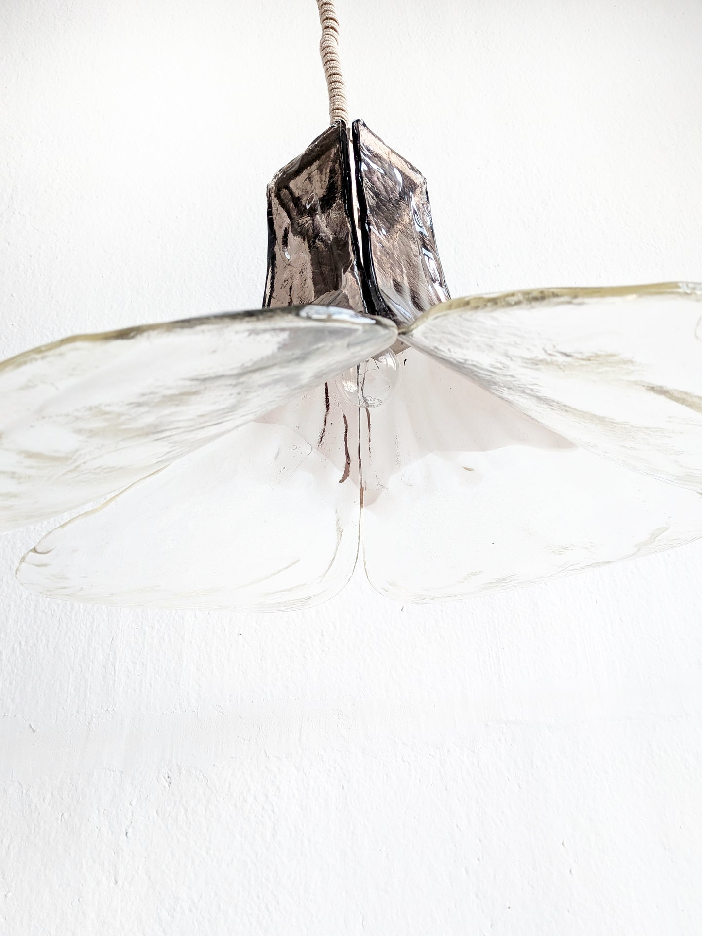 Murano Glass Flower Petal Chandelier by Kalmar 1970s