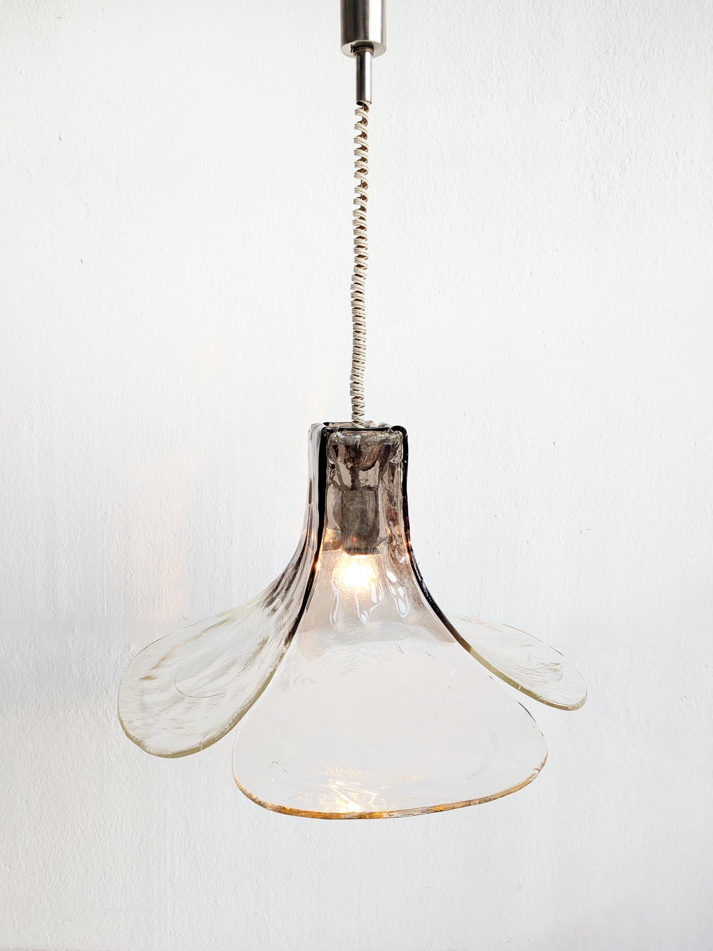 Murano Glass Flower Petal Chandelier by Kalmar 1970s