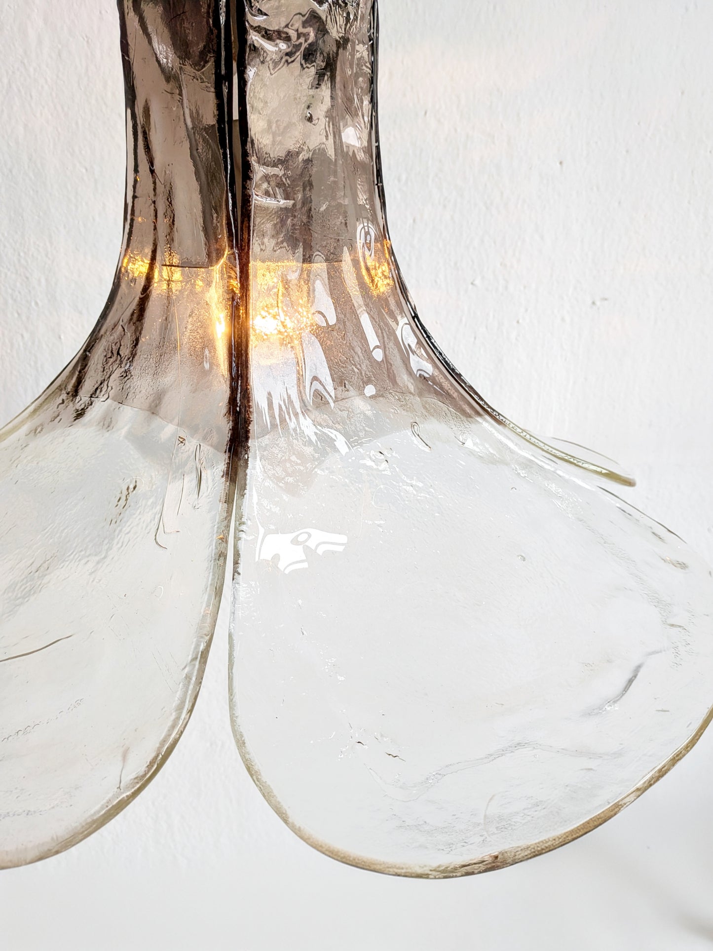 Murano Glass Flower Petal Chandelier by Kalmar 1970s