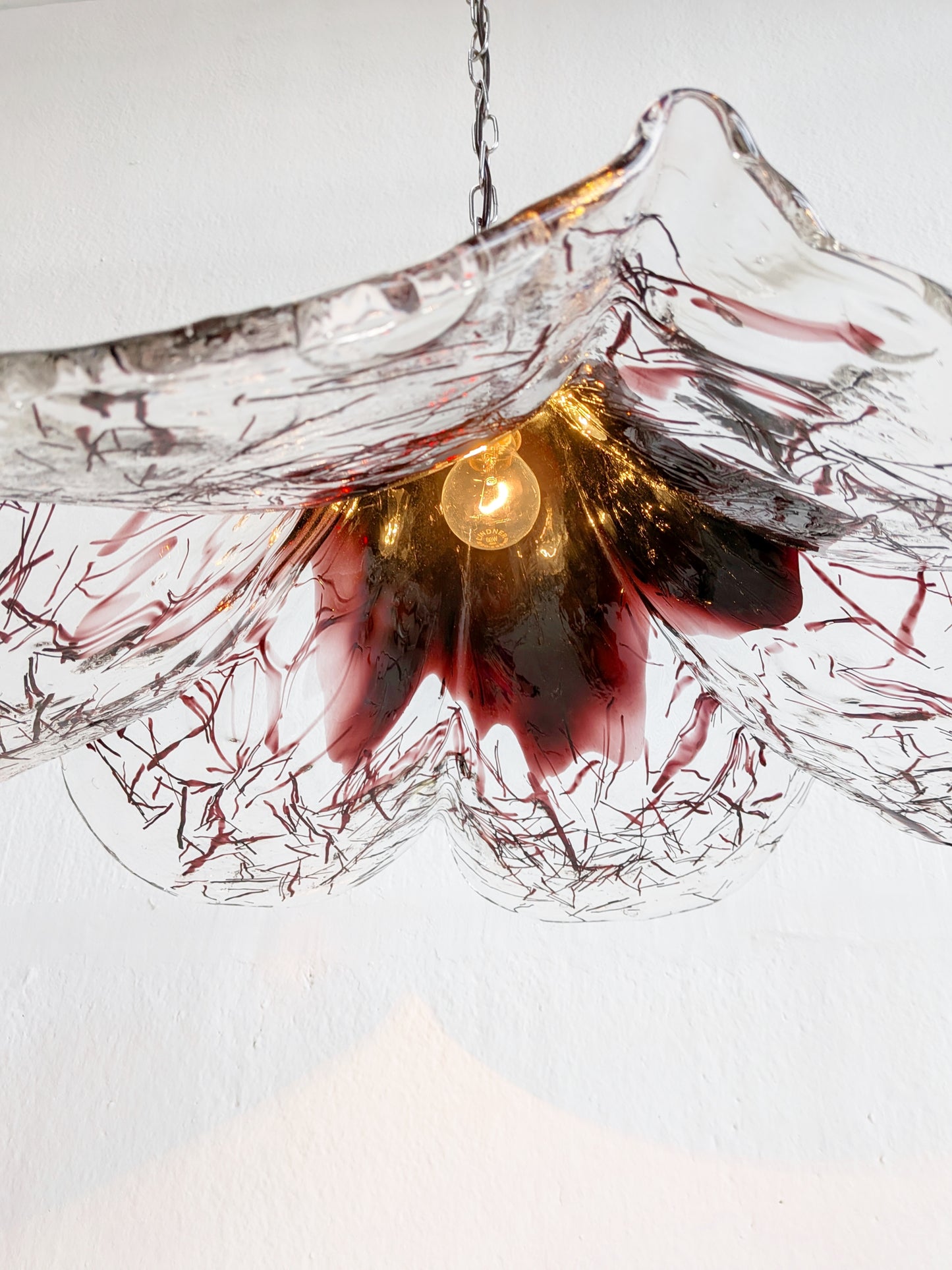 Murano Glass Chandelier by Mazzega 1970s