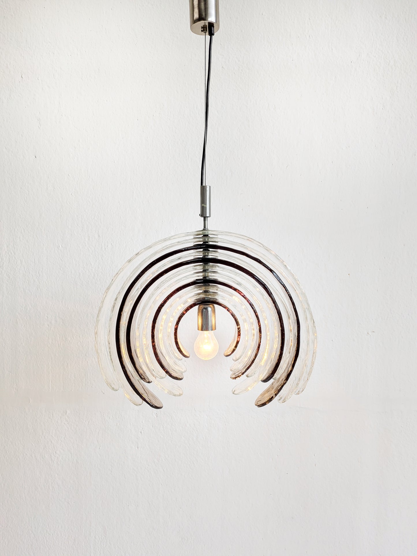 Artichoke Pendant Lamp 'LS 181' by Carlo Nason for AV Mazzega 1970s