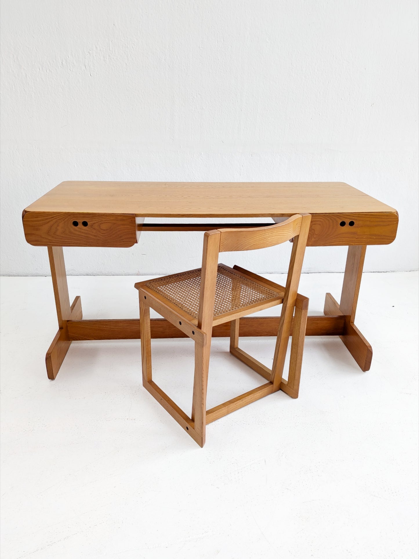 Midcentury Desk & Matching Armchair by Derk Jan De Vries 1970s