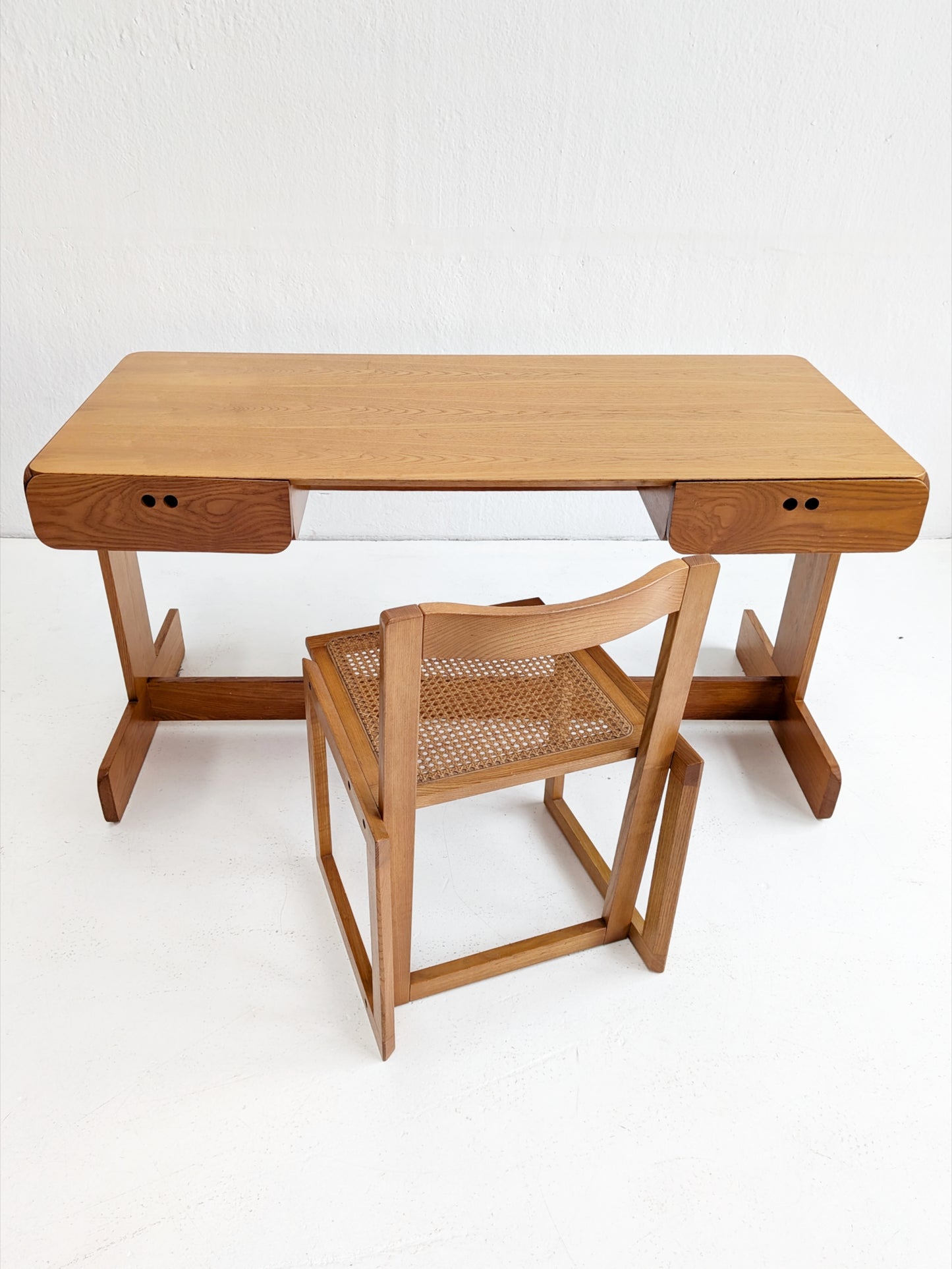 Midcentury Desk & Matching Armchair by Derk Jan De Vries 1970s