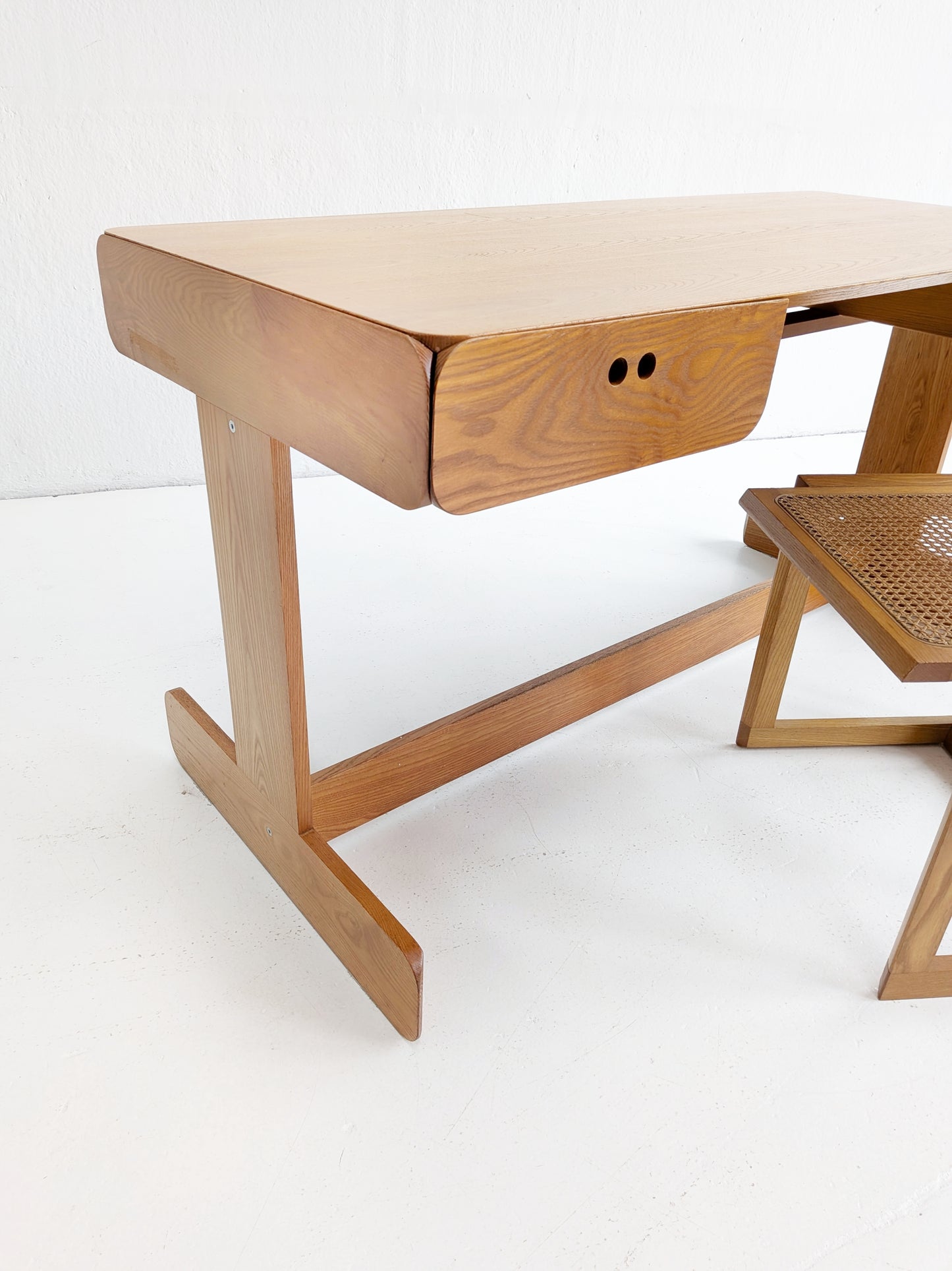 Midcentury Desk & Matching Armchair by Derk Jan De Vries 1970s
