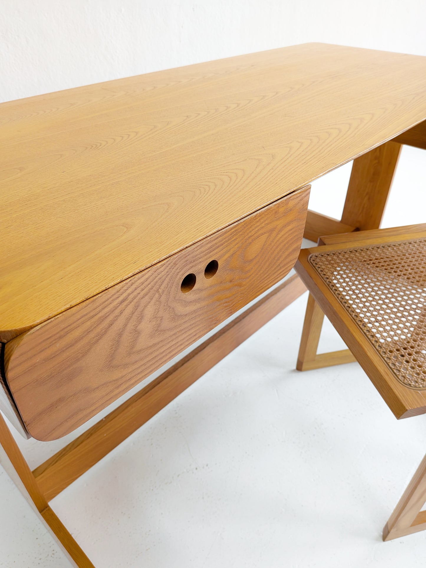 Midcentury Desk & Matching Armchair by Derk Jan De Vries 1970s