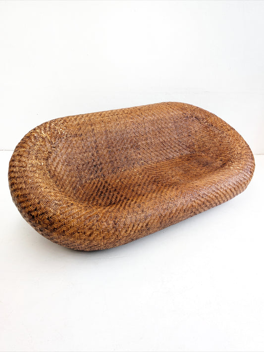 Woven Rattan Egg Sofa by Habitat 1970s